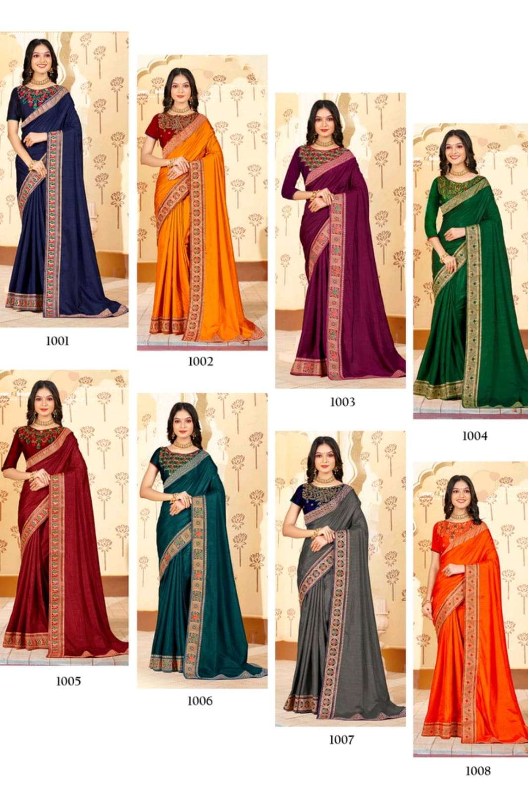 Ronisha Present Axis Kumari Silk Fancy Border Work Blouse Daily Wear Saree On Wholesale