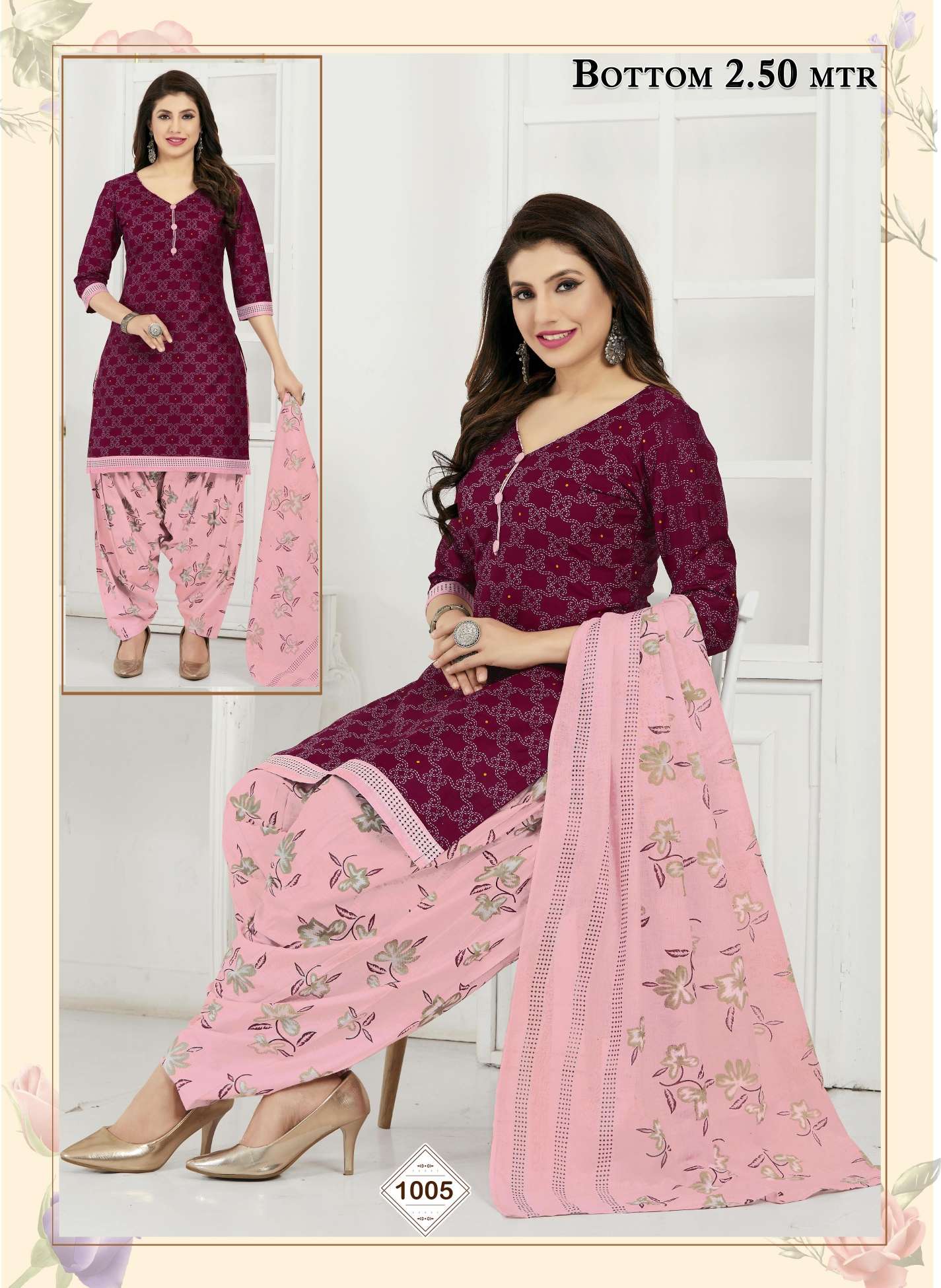 Saanvi Sandhya Vol 1 Pure Cotton Unstitched Dress Materials On Wholesale 