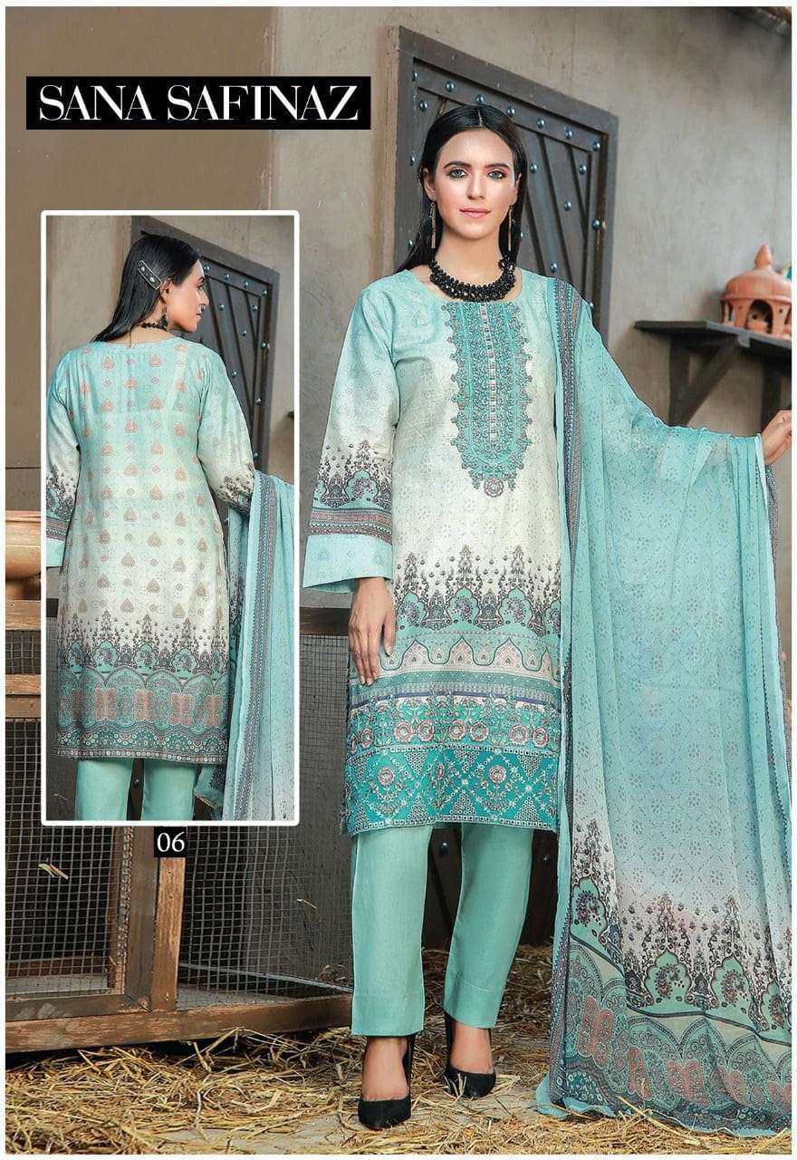 Sana Safinaz Zara Shahzahan Classy Luxury Lawn  Dress Materials On Wholesale 