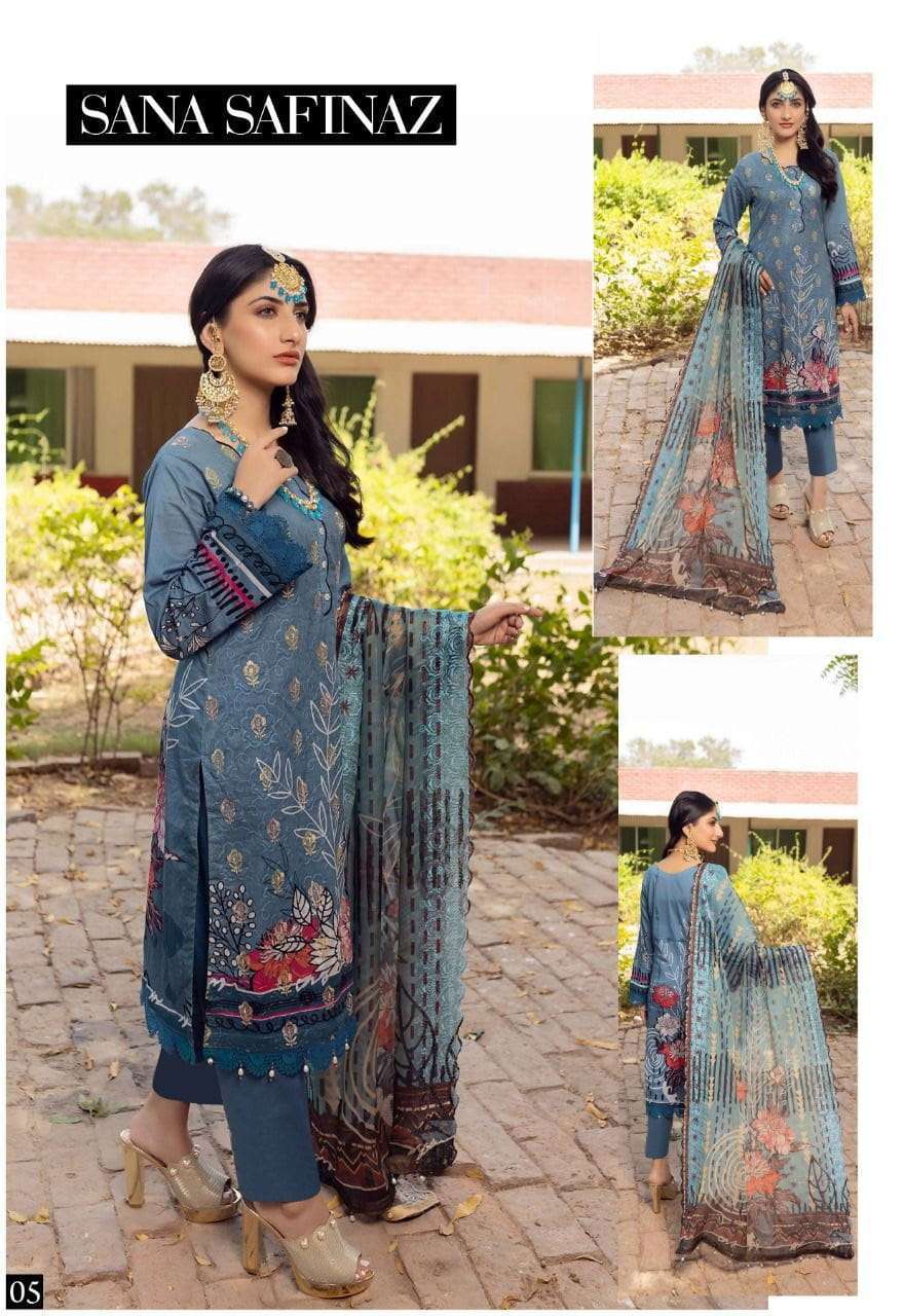Sana Safinaz Zara Shahzahan Classy Luxury Lawn  Dress Materials On Wholesale 