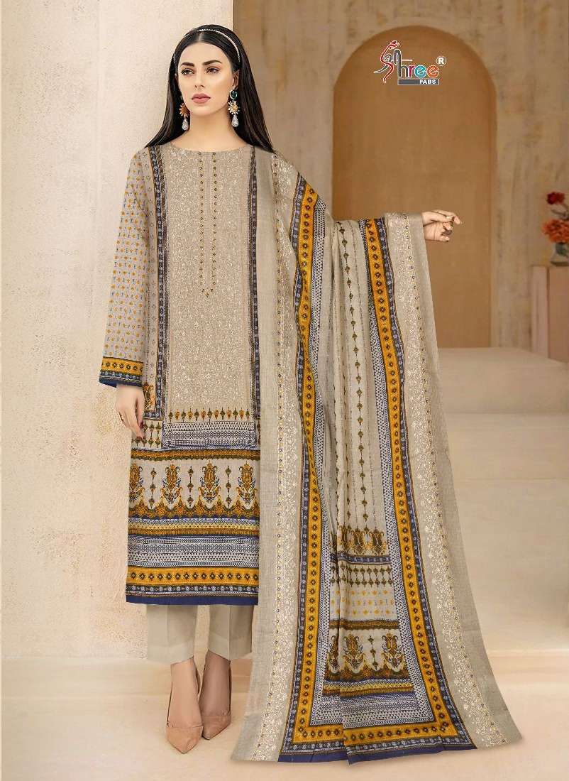 Shree Fabs Bin Saeed Lawn Collection Vol-2 Lawn Cotton Dress Material On Wholesale