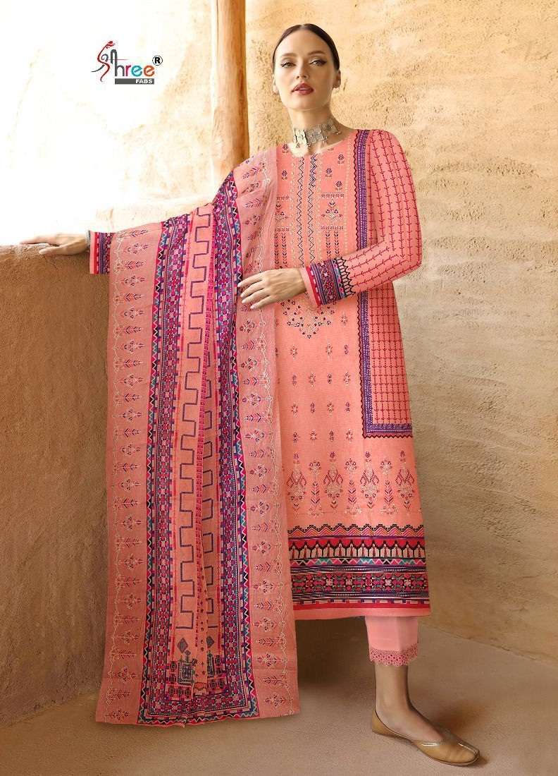 Shree Fabs Bin Saeed Lawn Collection Vol-2 Lawn Cotton Dress Material On Wholesale