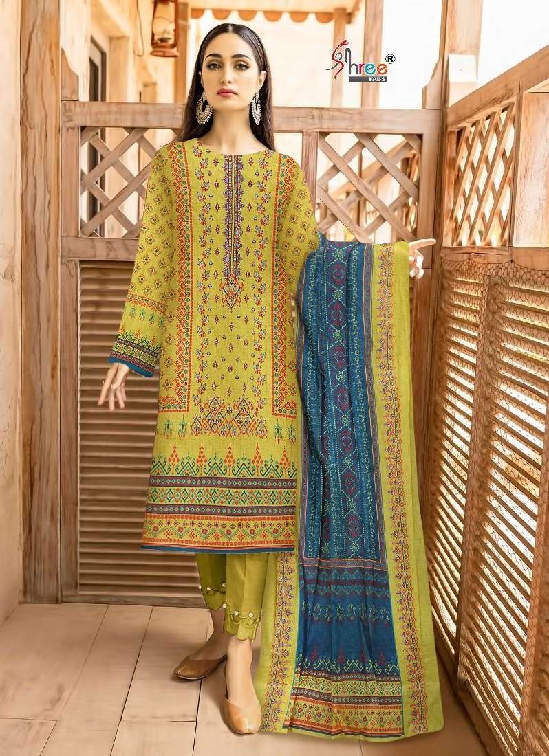 Shree Fabs Bin Saeed Lawn Collection Vol-2 Lawn Cotton Dress Material On Wholesale