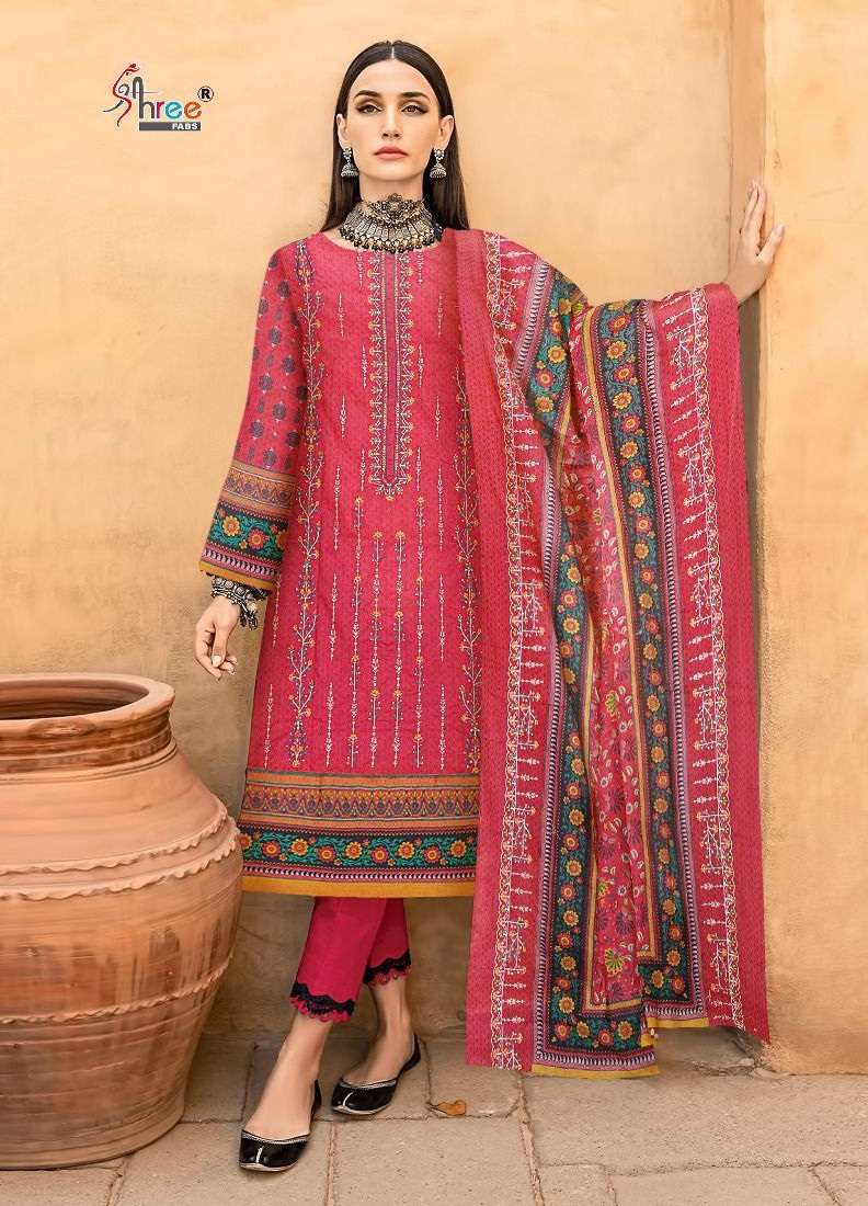 Shree Fabs Bin Saeed Lawn Collection Vol-2 Lawn Cotton Dress Material On Wholesale