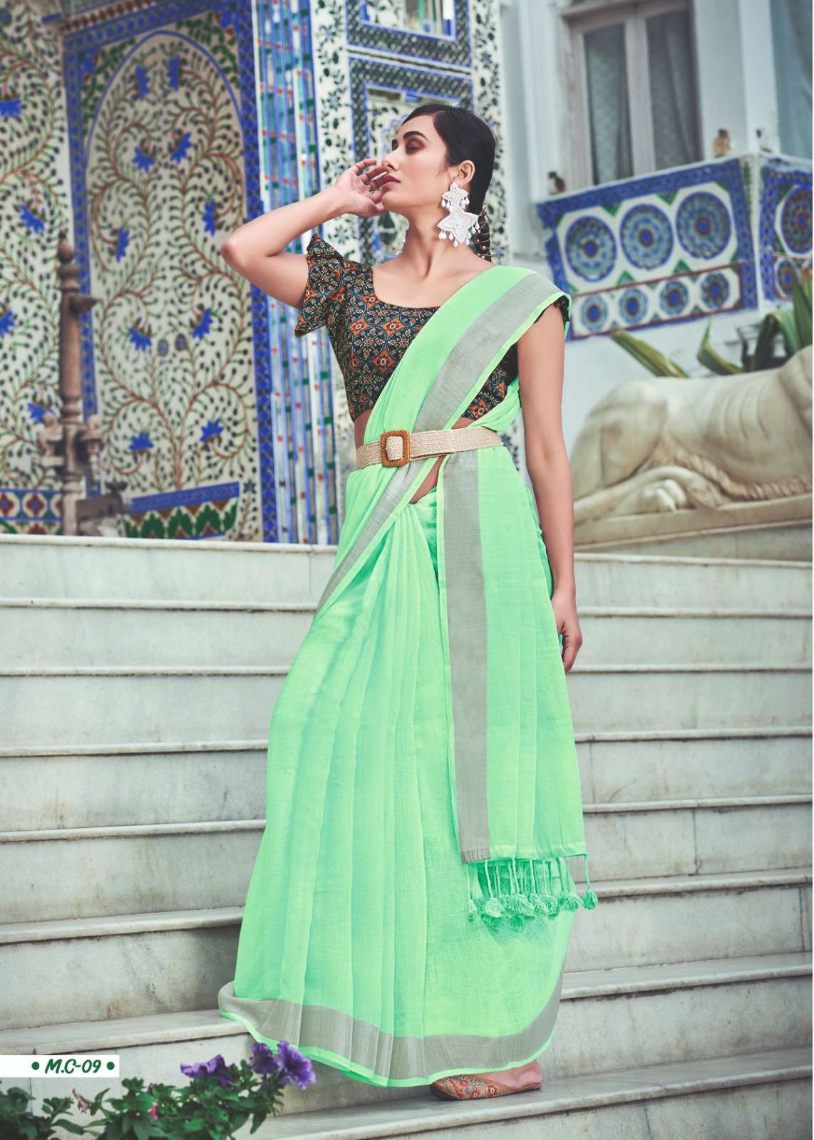 Shreyans Matkaus Cotton Fancy Cotton Saree On Wholesale
