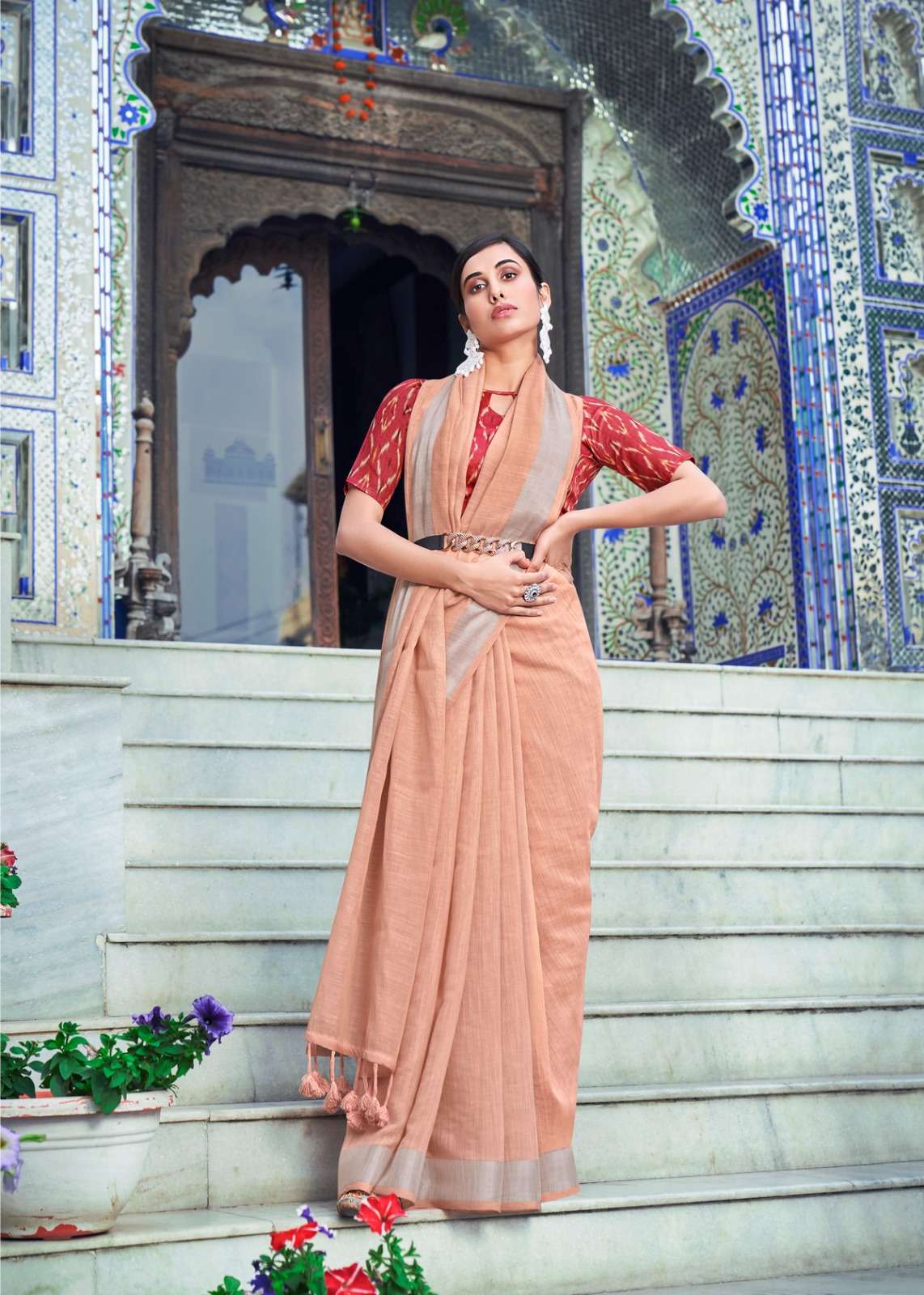 Shreyans Matkaus Cotton Fancy Cotton Saree On Wholesale