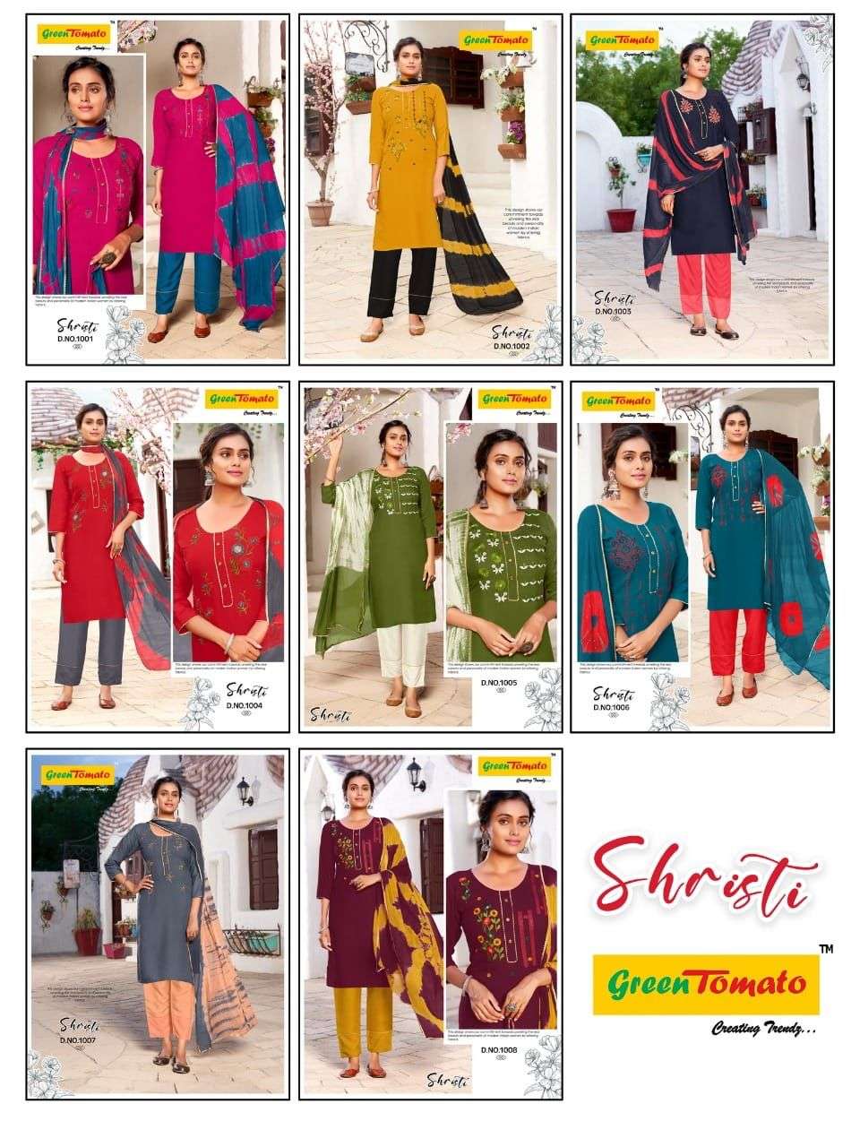 Shrishti Heavy Rayon Top Pant With Shibori Dying Dupatta embroidery Work On Wholesale
