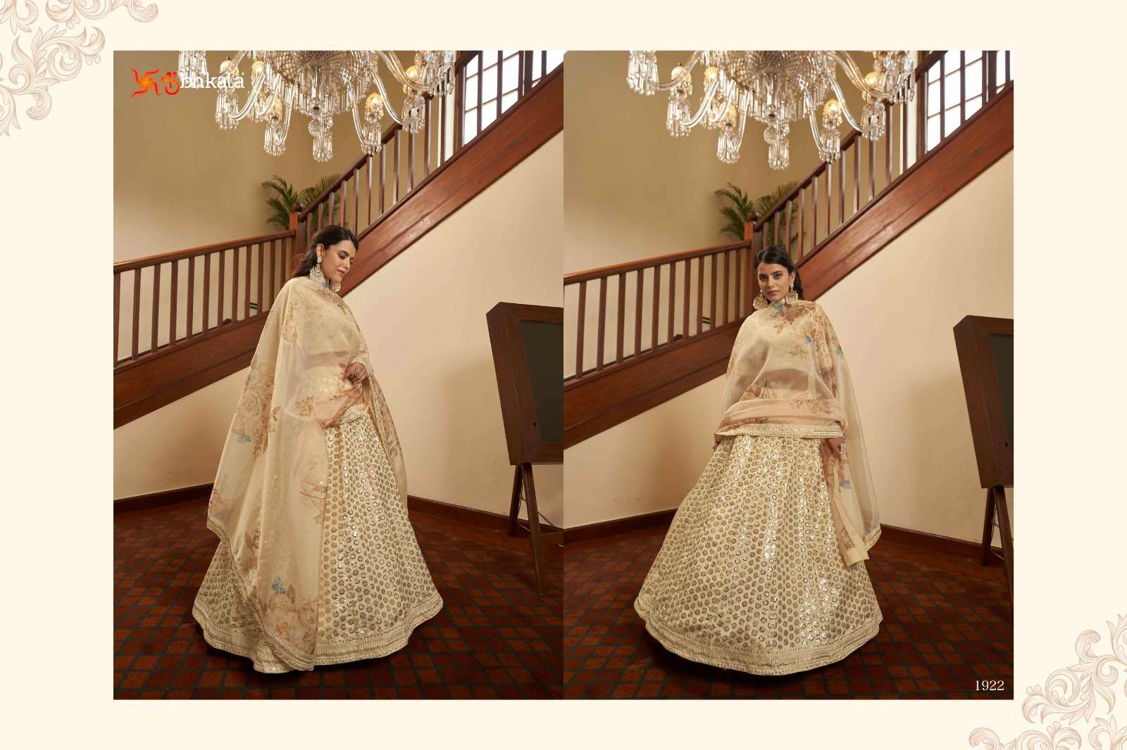 Shubhkala 1922 Bridal Gota Patti Embroidered Semi Stitched Lehenga Choli On Wholesale