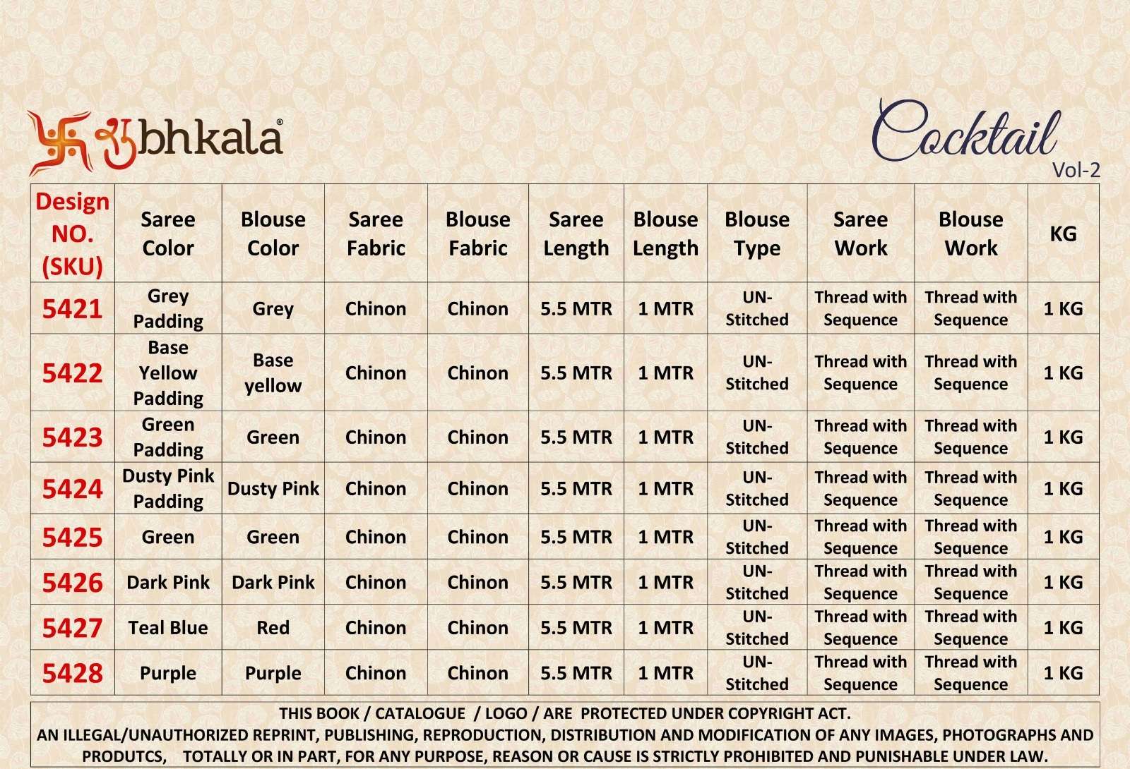 Shubhkala Cocktail Vol-2 Exclusive Embroidered Saree On Wholesale