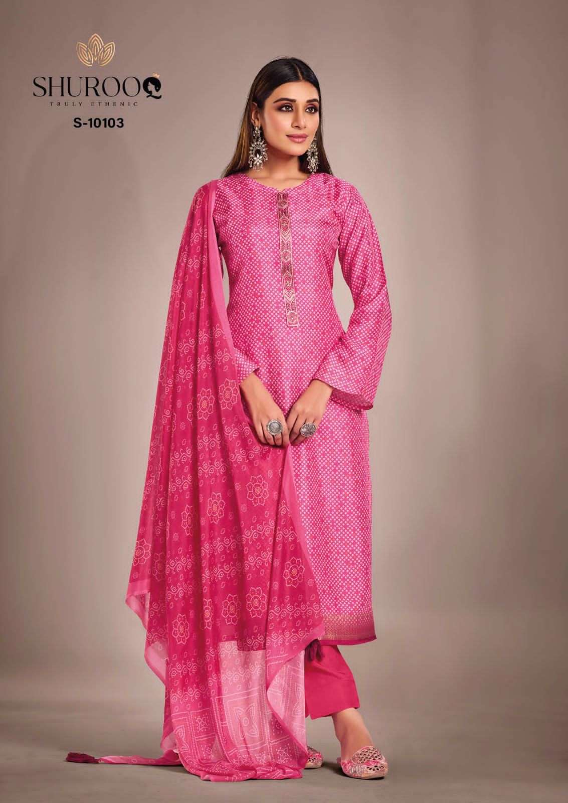 Shurooq By Arzu Pure Silk Self Jacqard Nack Embroidered Work On Wholesale