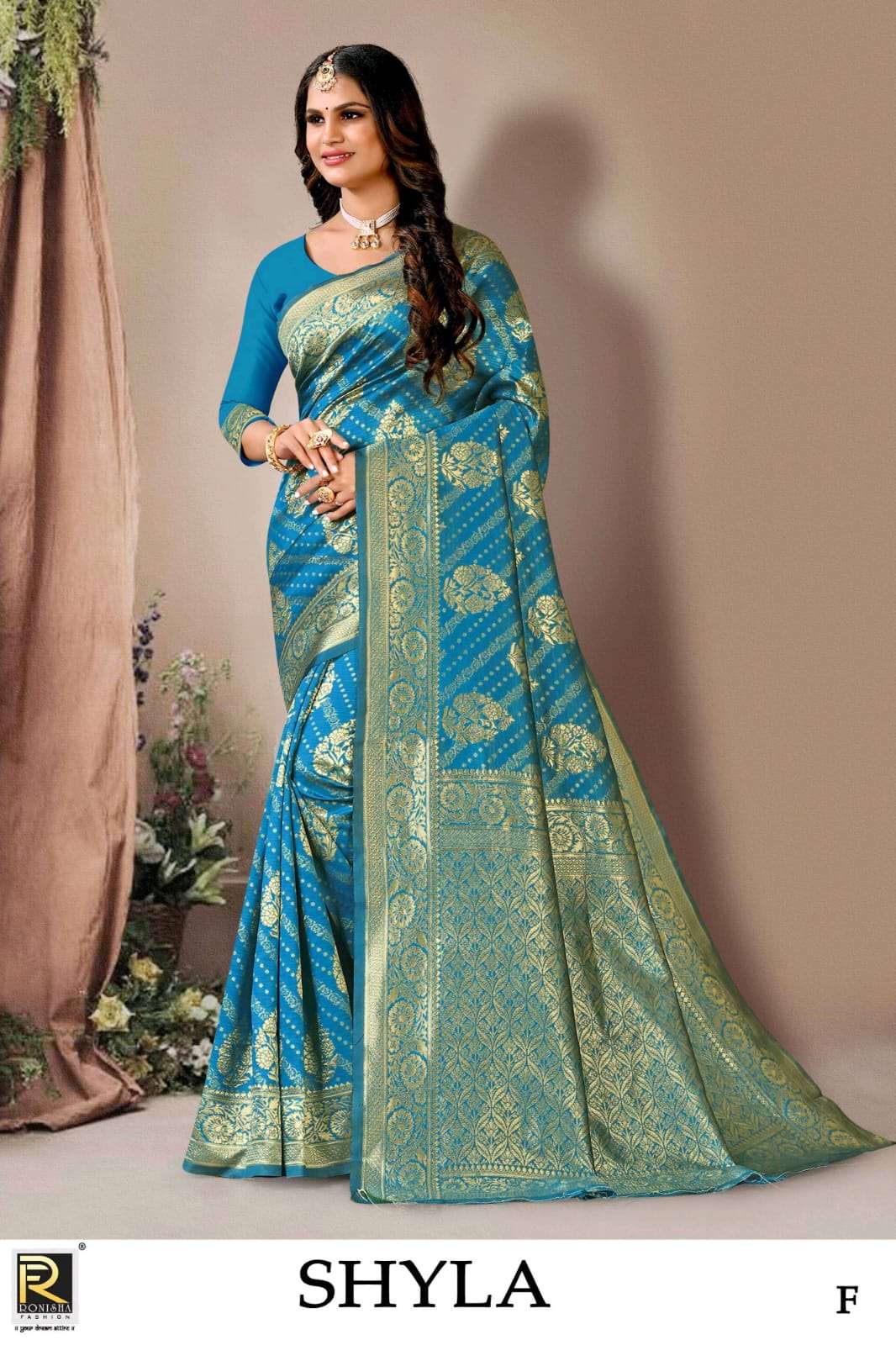 Ronisha Shyla Present Fabric Silk Casual Wear Saree Collection On Wholesale