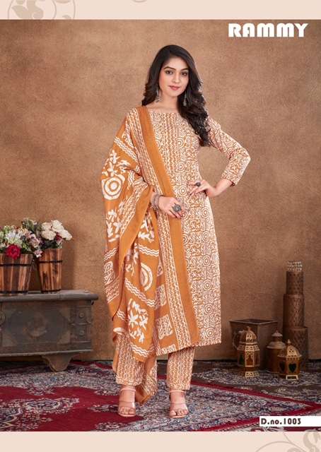 Skt Suits Rammy Soft Cotton digital Printed Suits On Wholesale