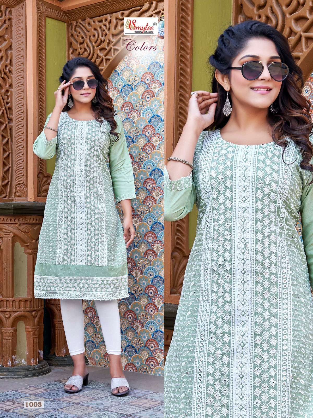 Value Plus Saalini Wholesale Georgette Print With Dupatta Border Kurtis -  textiledeal.in