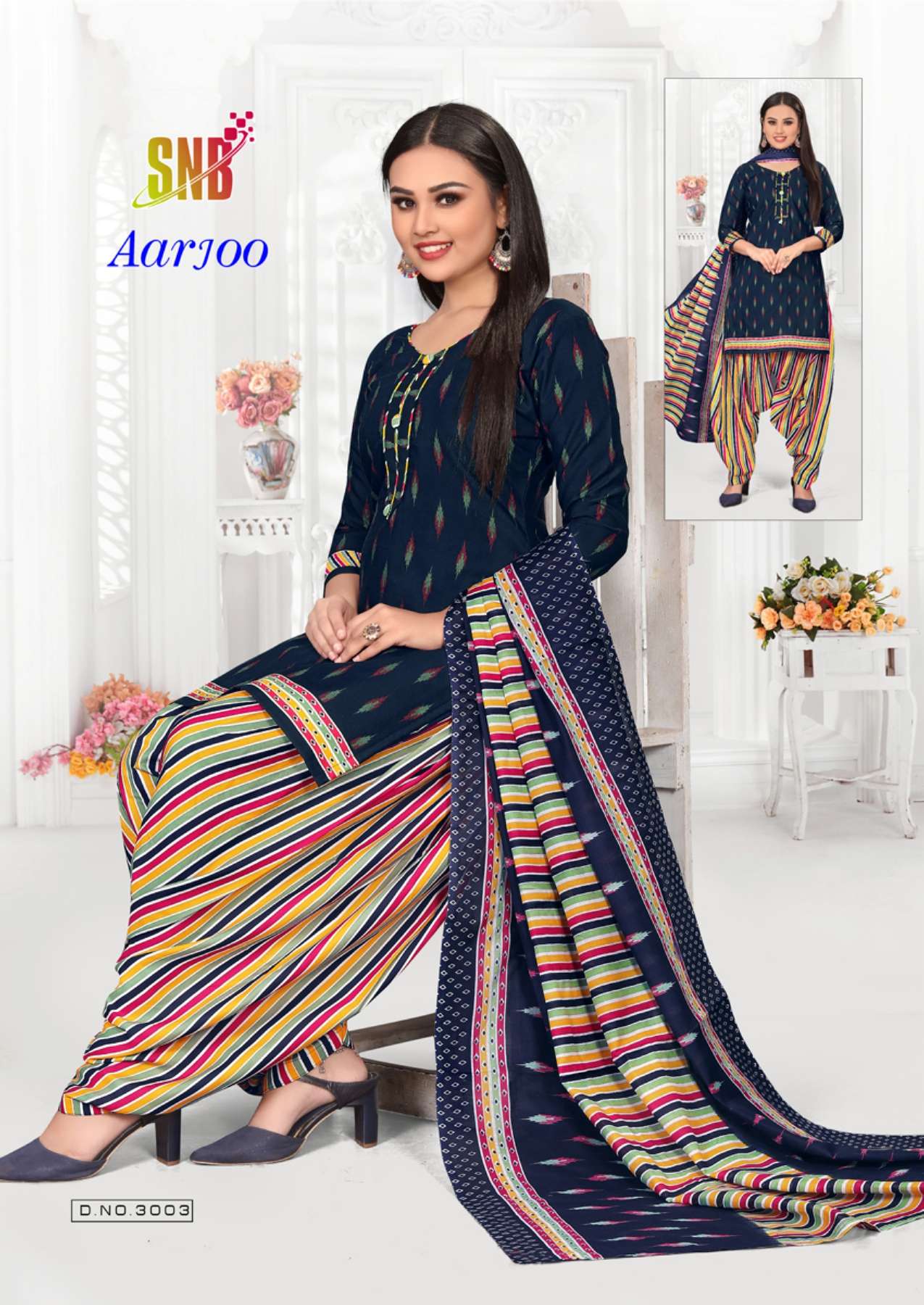 Snb Arjoo Vol-3 Indo Cotton Printed Readymade With Innerre Kurti On Wholesale