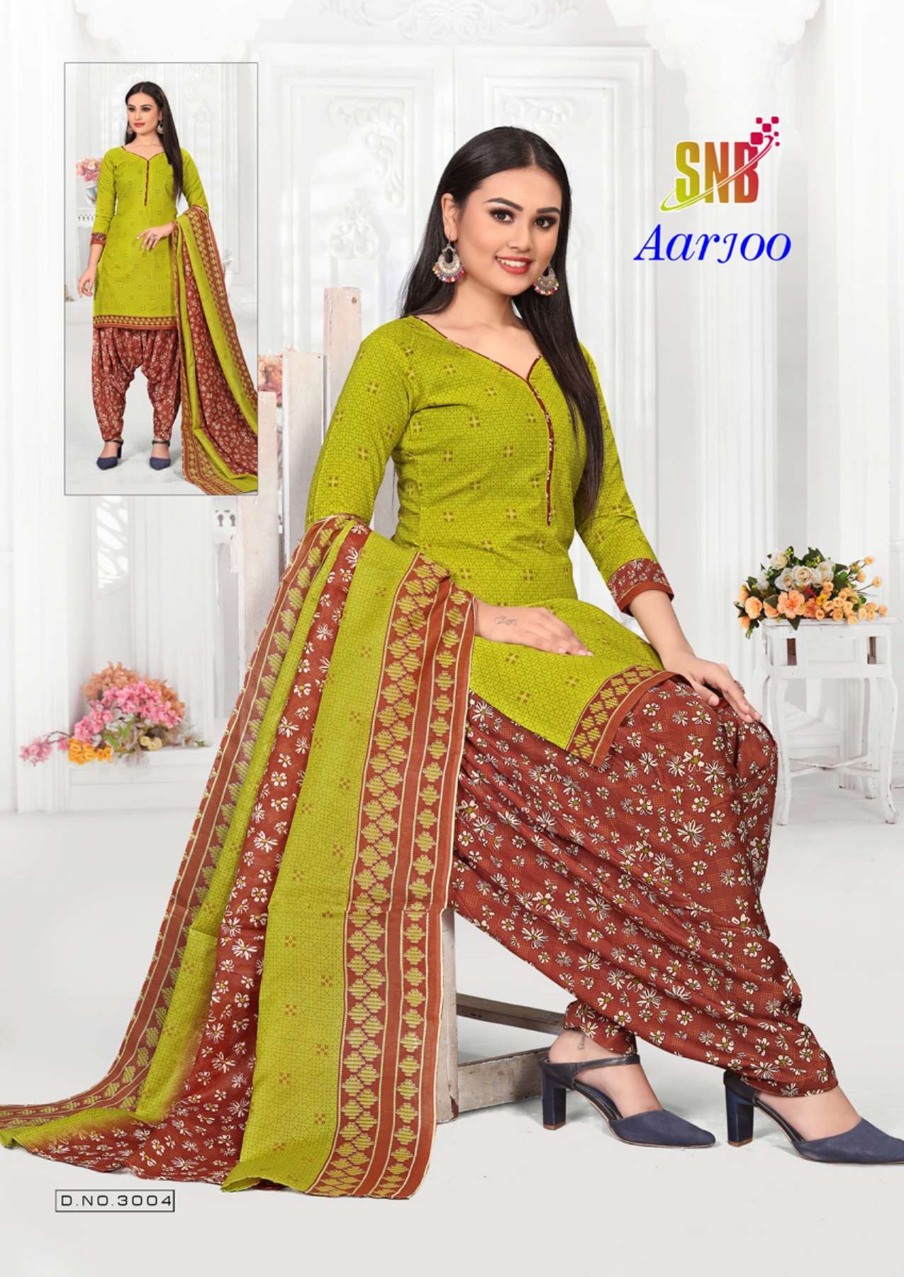 Snb Arjoo Vol-3 Indo Cotton Printed Readymade With Innerre Kurti On Wholesale