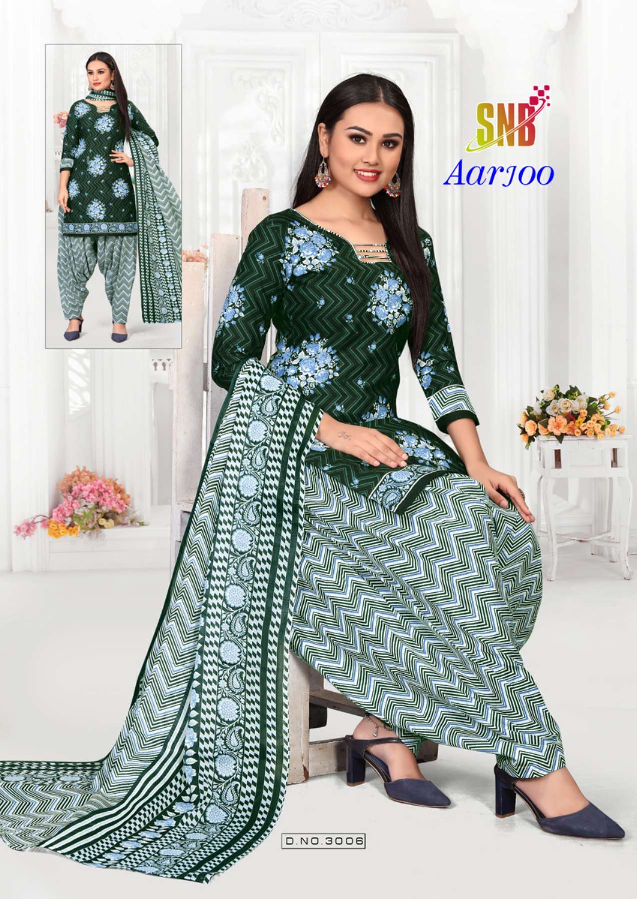Snb Arjoo Vol-3 Indo Cotton Printed Readymade With Innerre Kurti On Wholesale