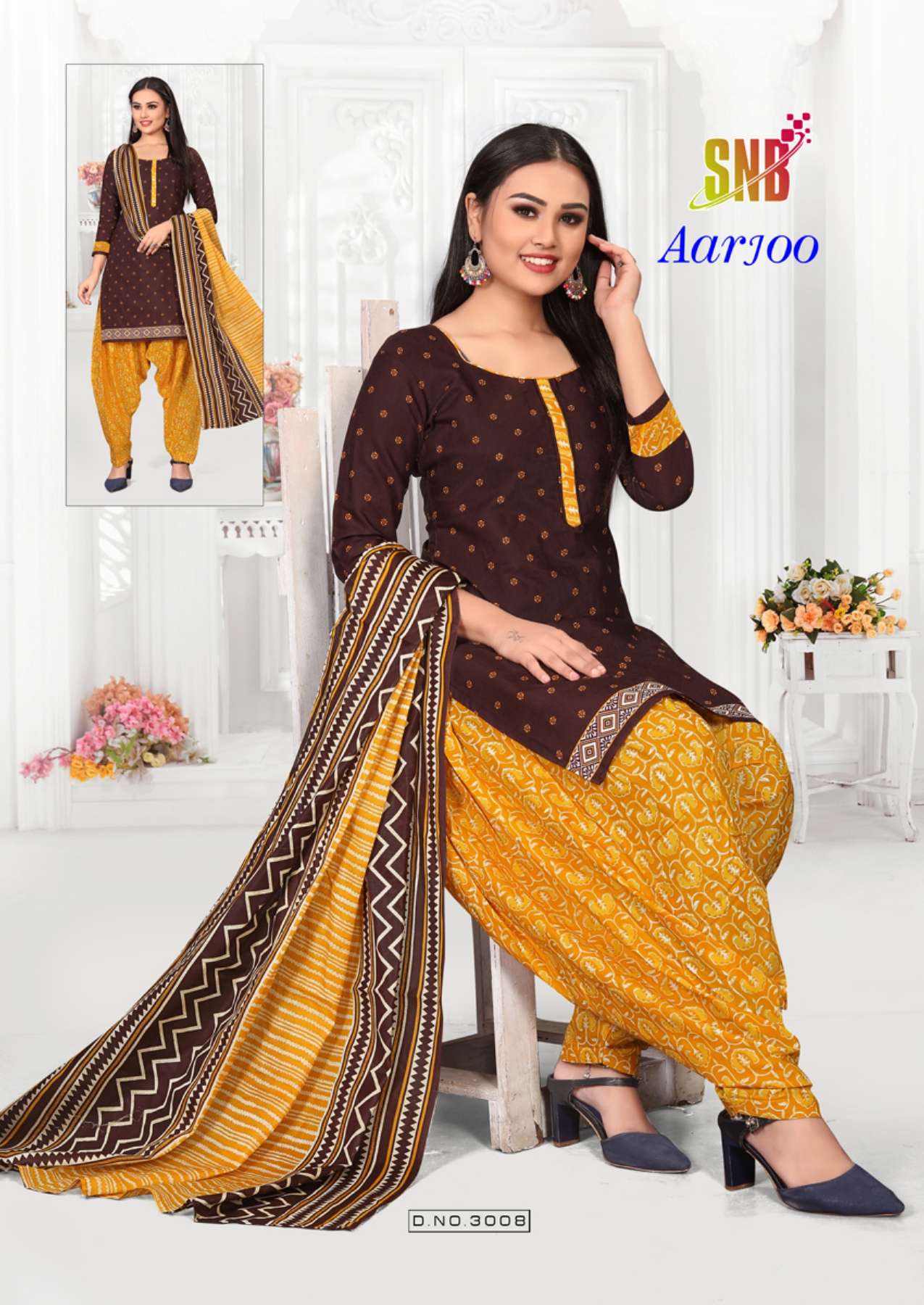 Snb Arjoo Vol-3 Indo Cotton Printed Readymade With Innerre Kurti On Wholesale