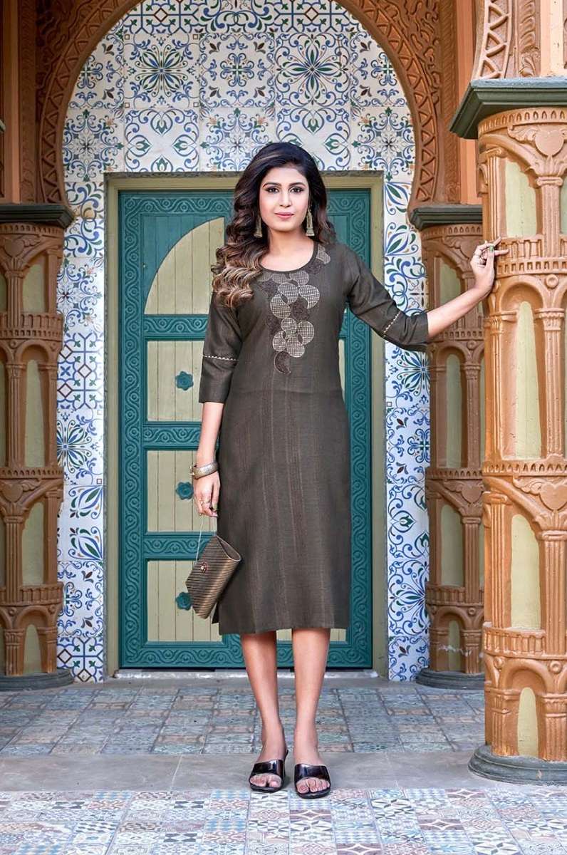 Superstar Kurti Heavy lining Rayon With Embroidery & Manual Work On Wholesale