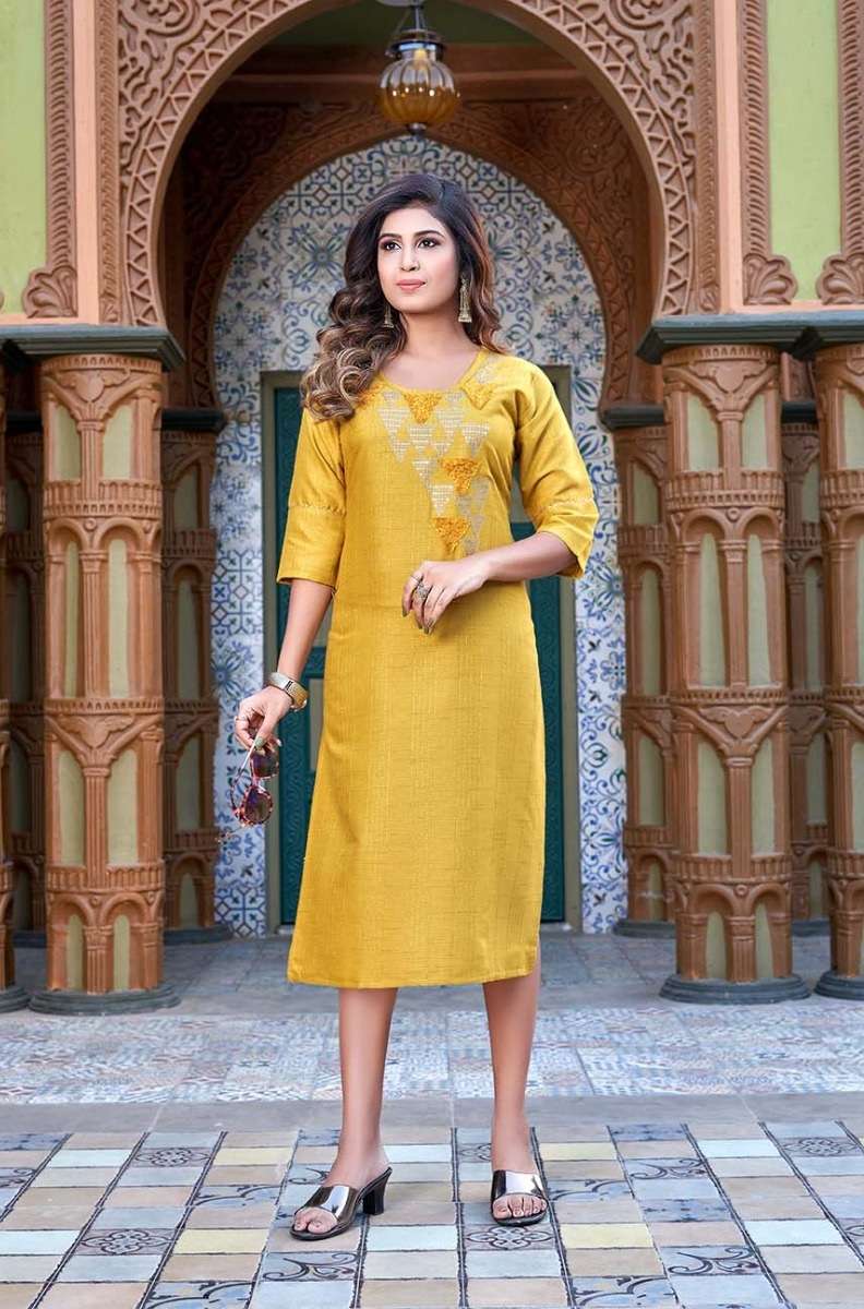 Superstar Kurti Heavy lining Rayon With Embroidery & Manual Work On Wholesale