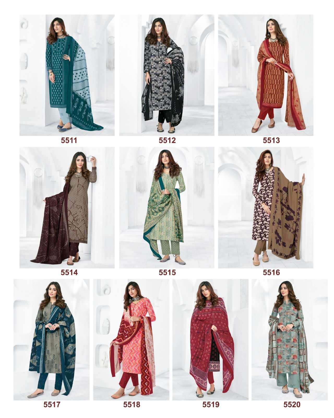Suryajyoti Vol 55 Trendy Pure Cotton Print Top Bottom With Dupatta On Wholesale