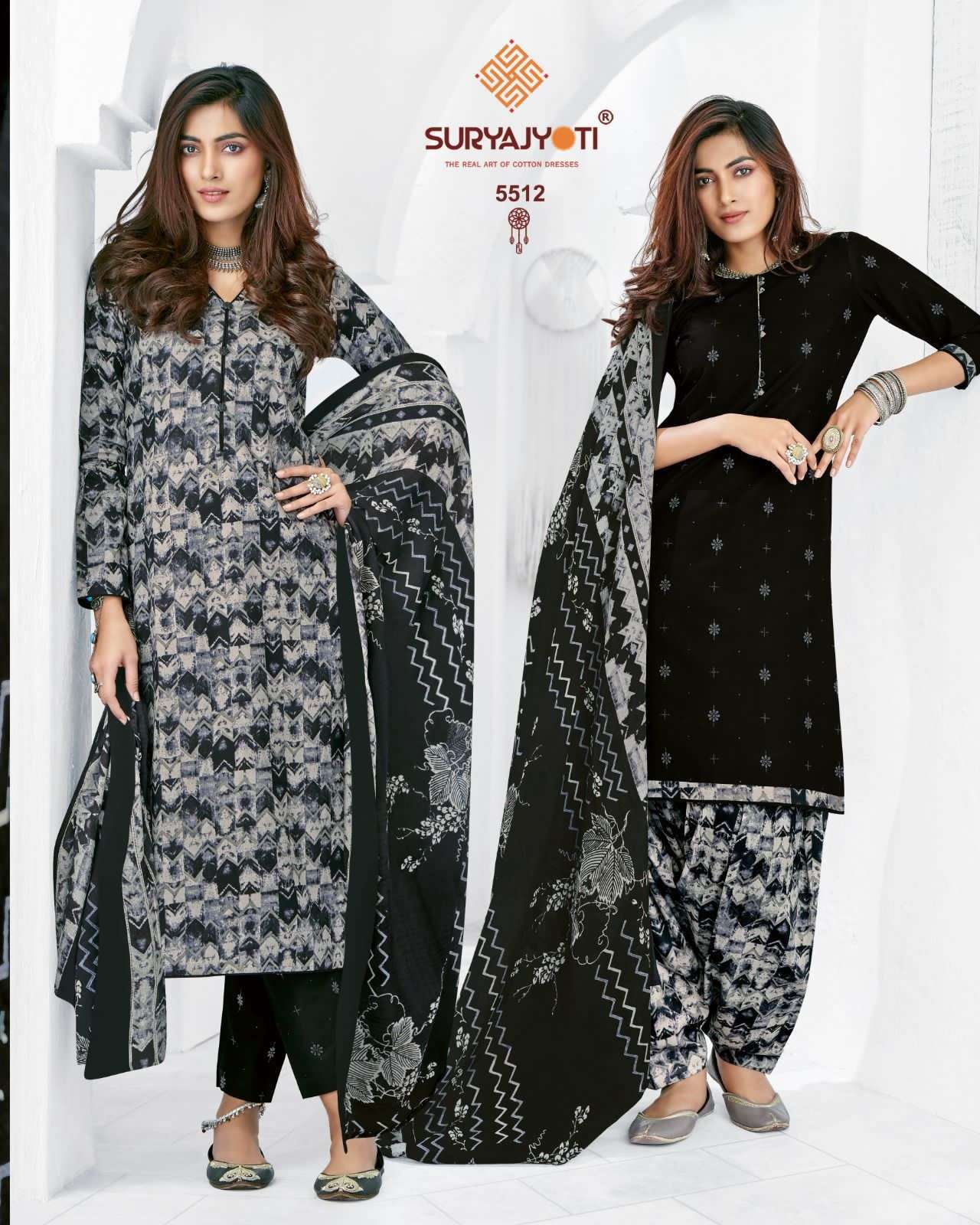 Suryajyoti Vol 55 Trendy Pure Cotton Print Top Bottom With Dupatta On Wholesale