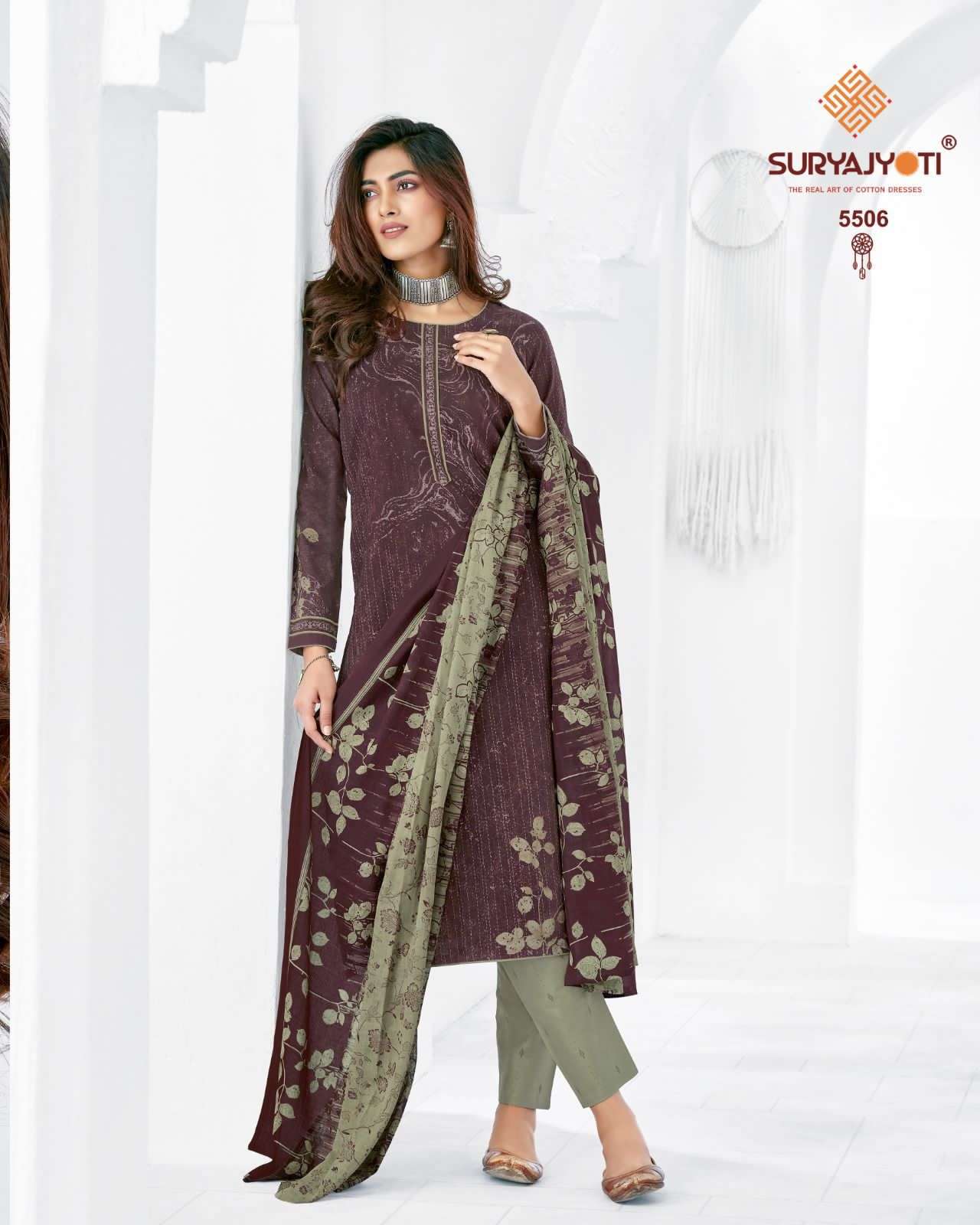 Suryajyoti Vol 55 Trendy Pure Cotton Print Top Bottom With Dupatta On Wholesale
