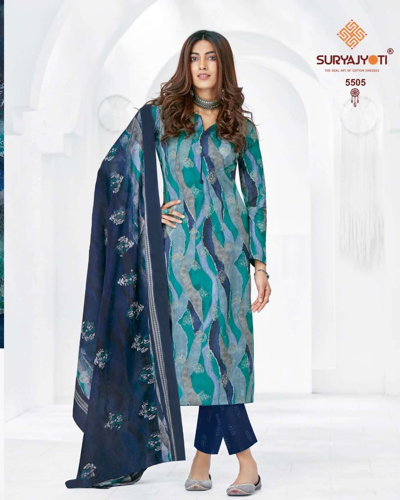 Suryajyoti Vol 55 Trendy Pure Cotton Print Top Bottom With Dupatta On Wholesale