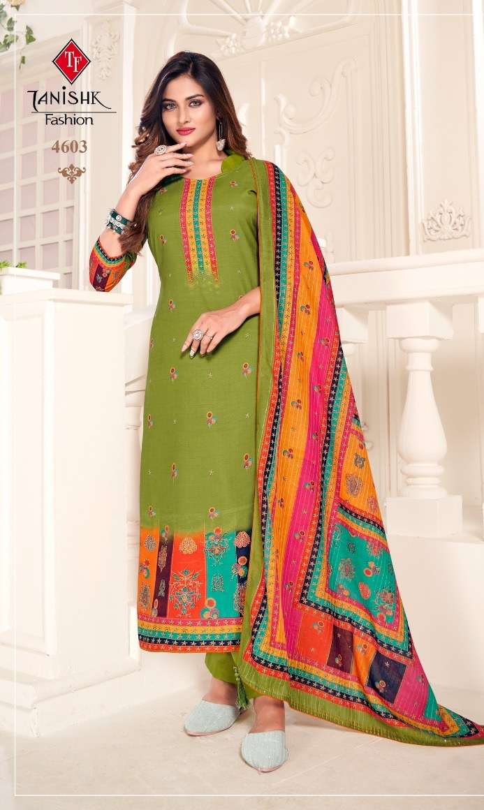 Tanishq Fashion Ek Punjabi Kudi Pure Muslin Digital Print With Crochet Work Dupatta On Wholesale