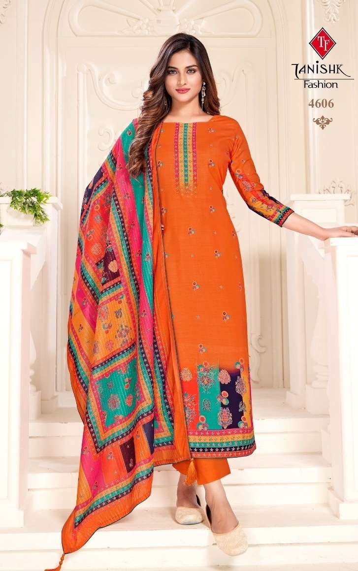 Tanishq Fashion Ek Punjabi Kudi Pure Muslin Digital Print With Crochet Work Dupatta On Wholesale