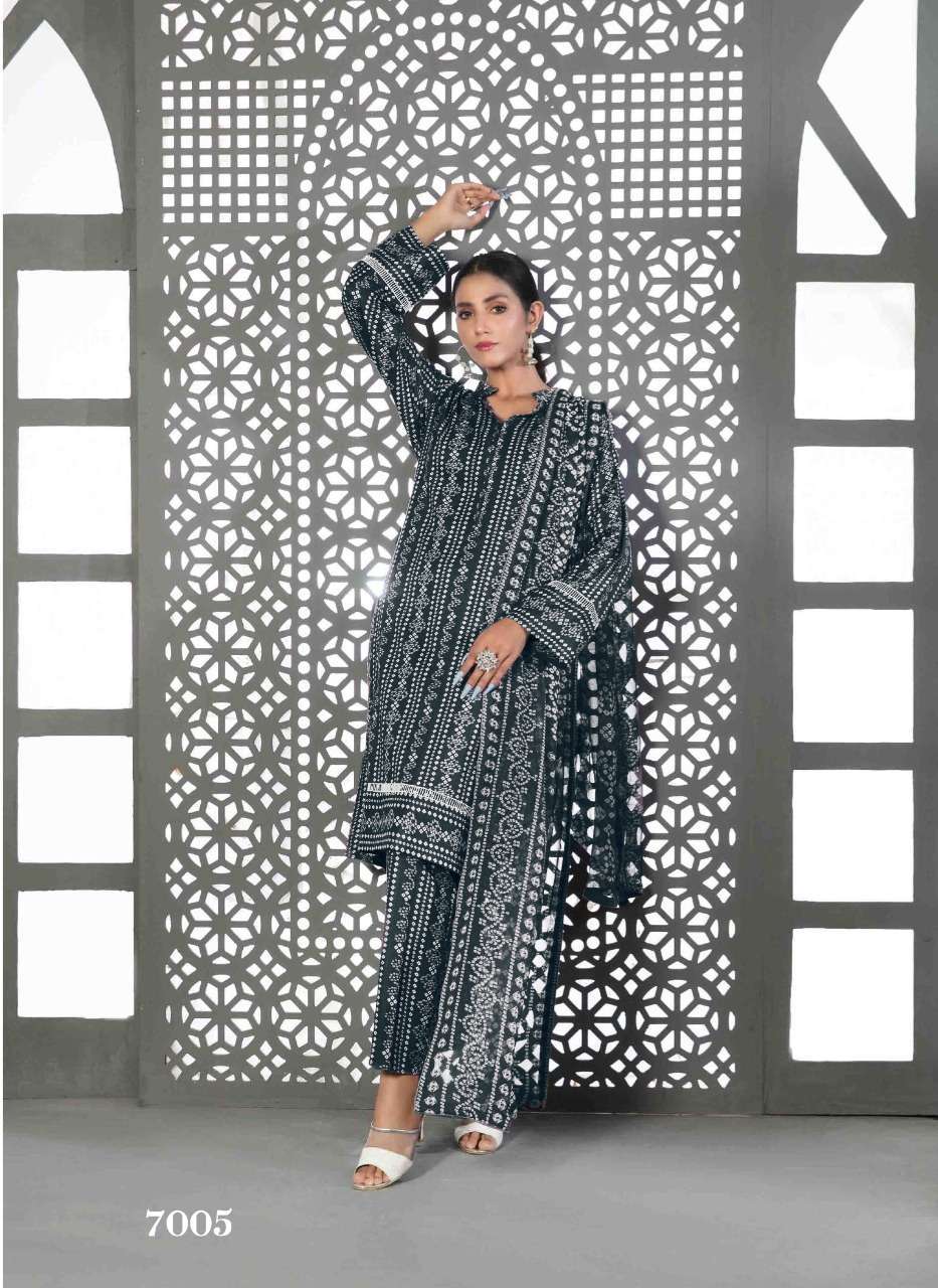 Tawakkal Fabrics LAYRA Luxury Cotton Suit On Wholesale