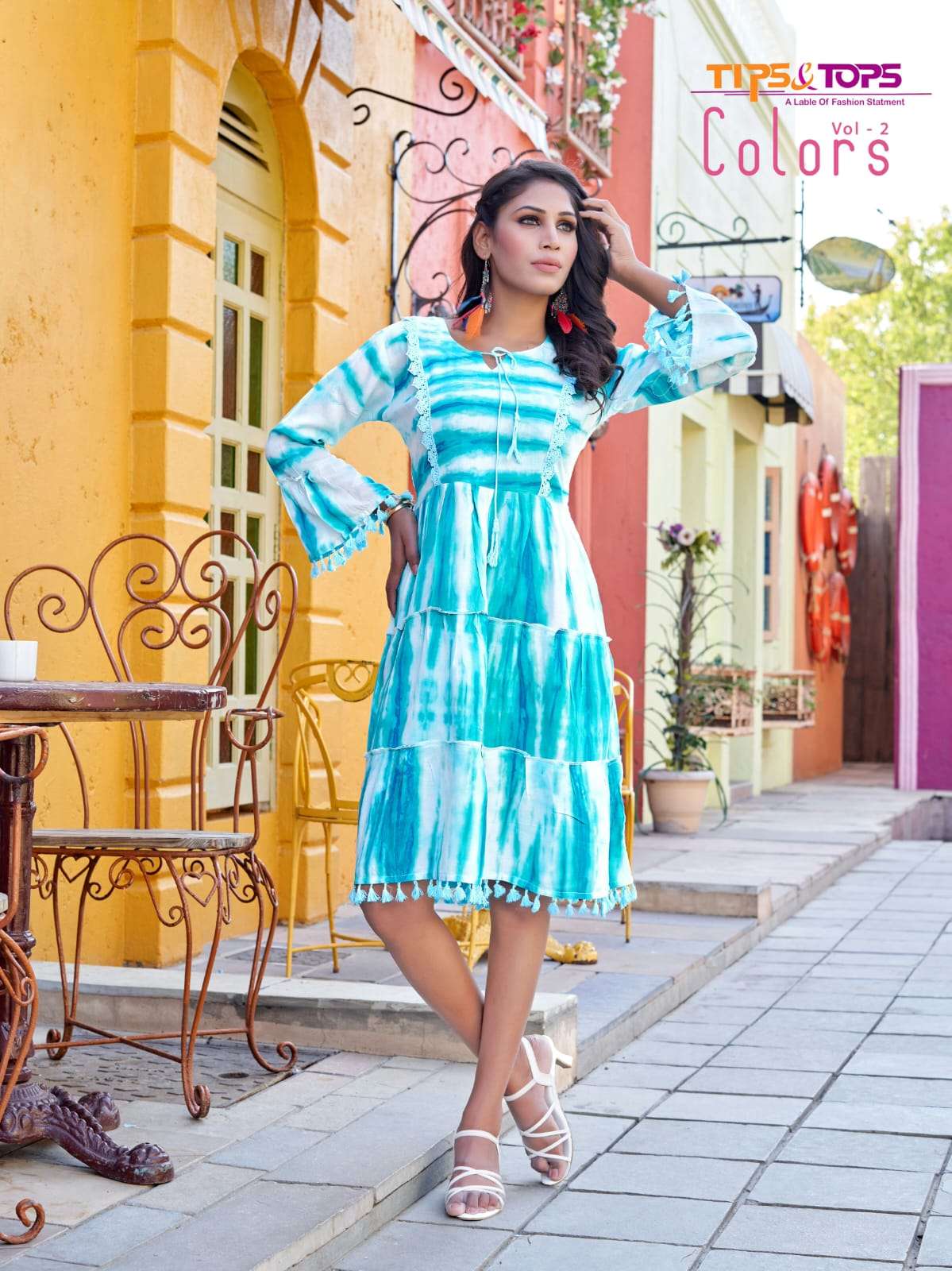 Tips & Tops Colors Vol 02 Heavy Rayon Tie Dye Fancy Western With Extraordinary Patterns On Wholesale