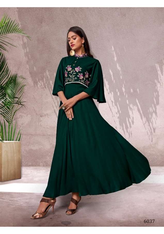Vardan Fame Vol 2 Rayon Long Gown Style Latest Kurtis On Wholesale 