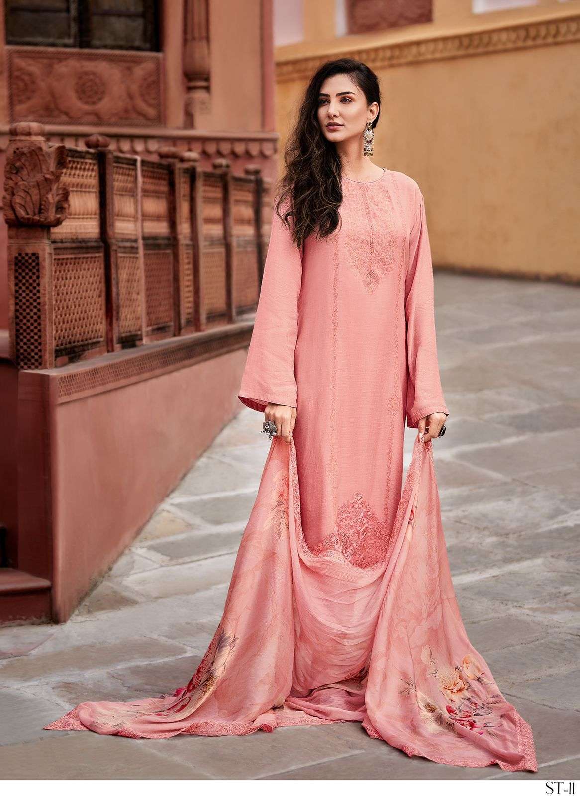Varsha Present Serenity Viscose Muslin With Embroidery & Patch Work On Wholesale
