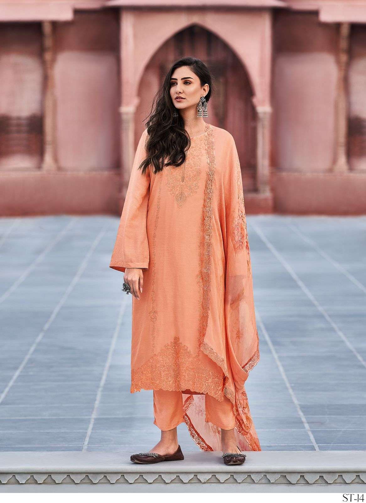 Varsha Present Serenity Viscose Muslin With Embroidery & Patch Work On Wholesale