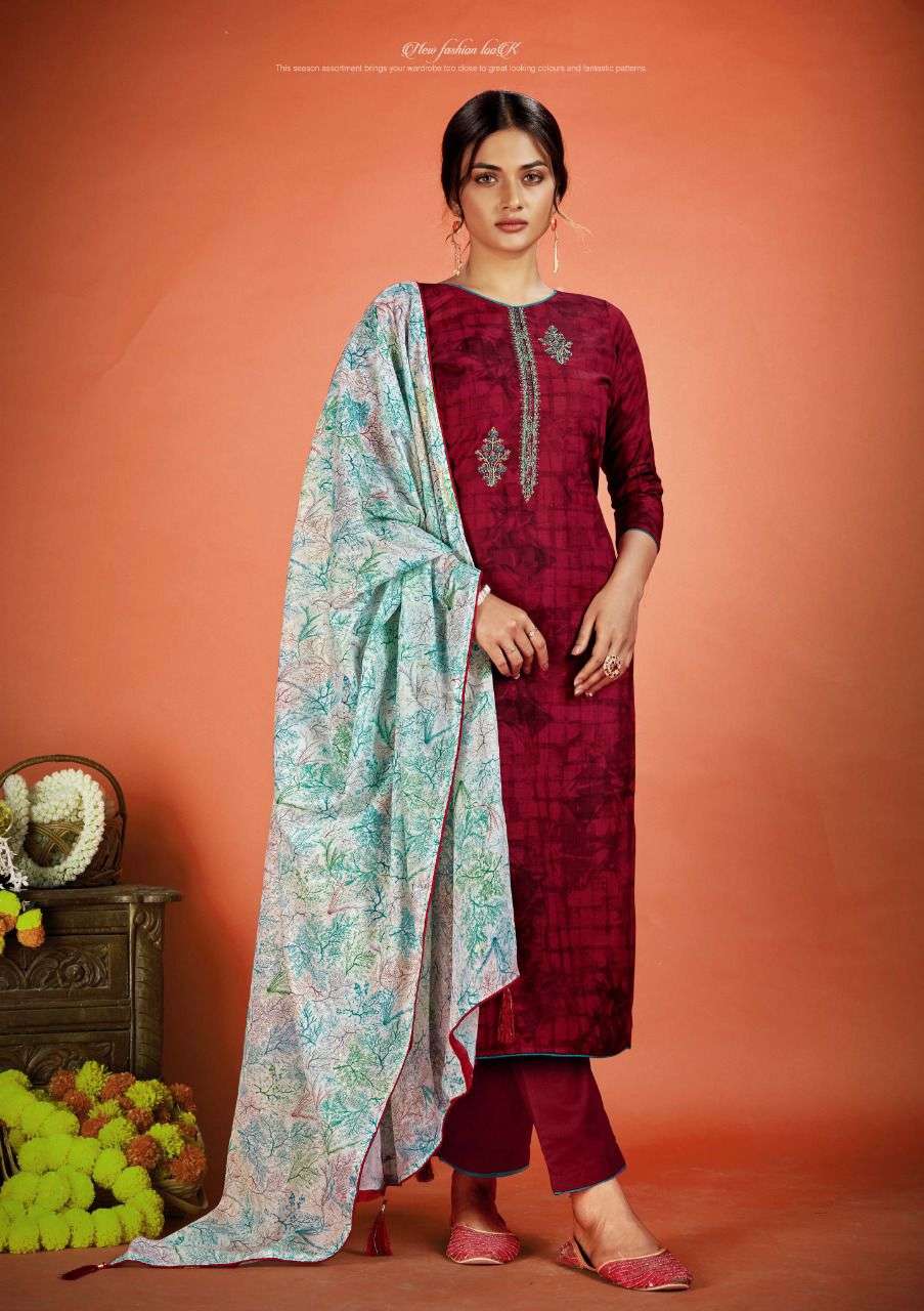 Vastu Tex Netra Vol 5 Lawn Cotton Satin Suits On Wholesale