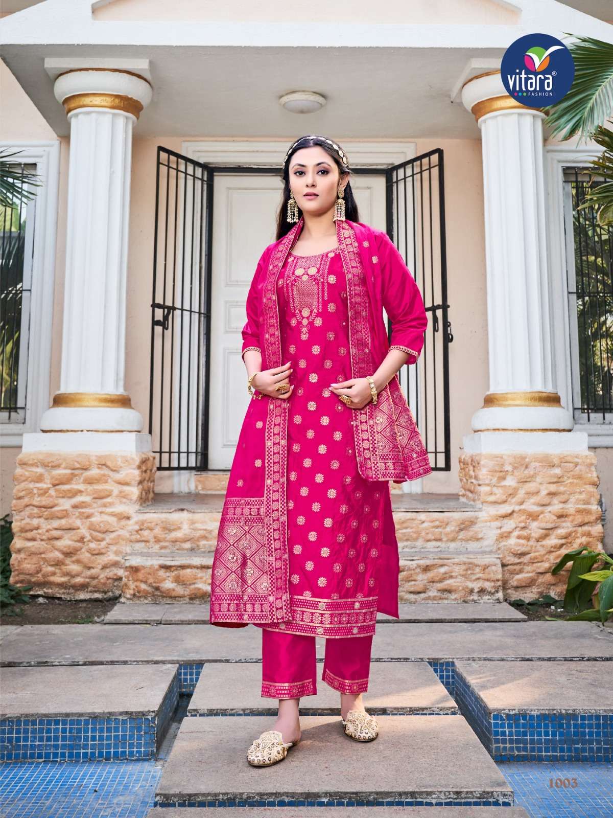 Vitara Mastani Pure Dola Viscose Fancy Kurti With Bottom Dupatta On Wholesale