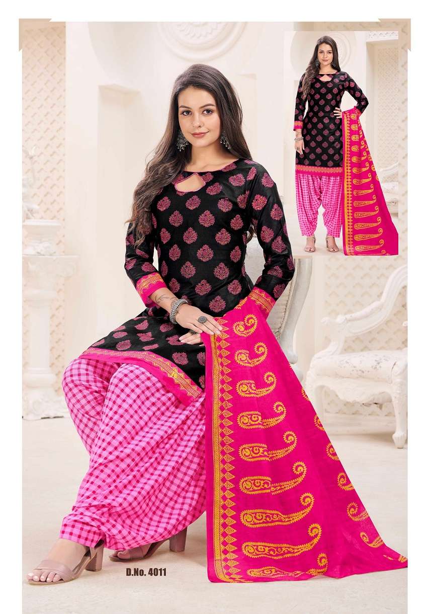 Vvt Baali Vol 4 Indo Cotton Printed Top Bottom With Dupatta Dress Materials On Wholesale