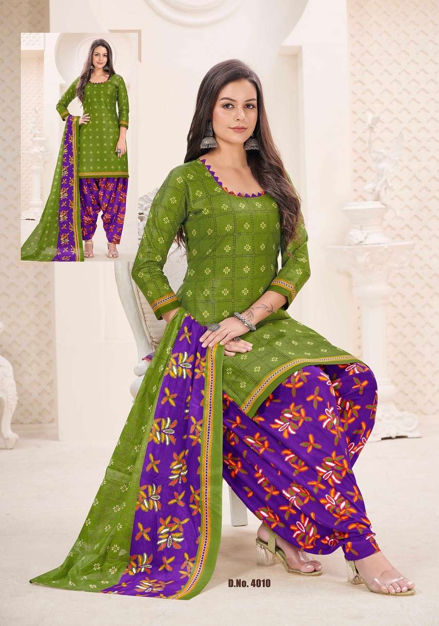 Vvt Baali Vol 4 Indo Cotton Printed Top Bottom With Dupatta Dress Materials On Wholesale