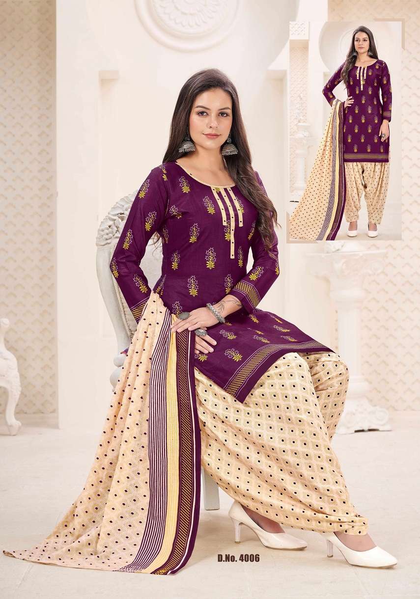 Vvt Baali Vol 4 Indo Cotton Printed Top Bottom With Dupatta Dress Materials On Wholesale
