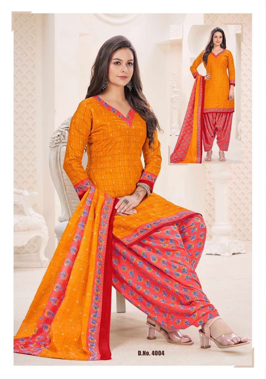 Vvt Baali Vol 4 Indo Cotton Printed Top Bottom With Dupatta Dress Materials On Wholesale