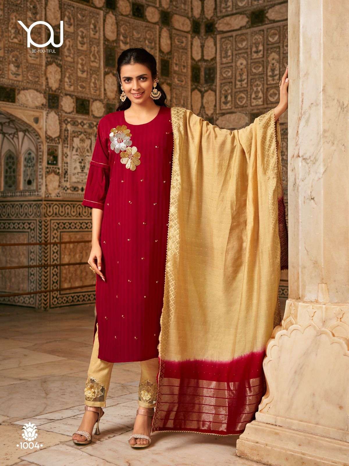 Wanna Mausami Vol 2 Rayon Viscose Kurti Pant With Dupatta On Wholesale