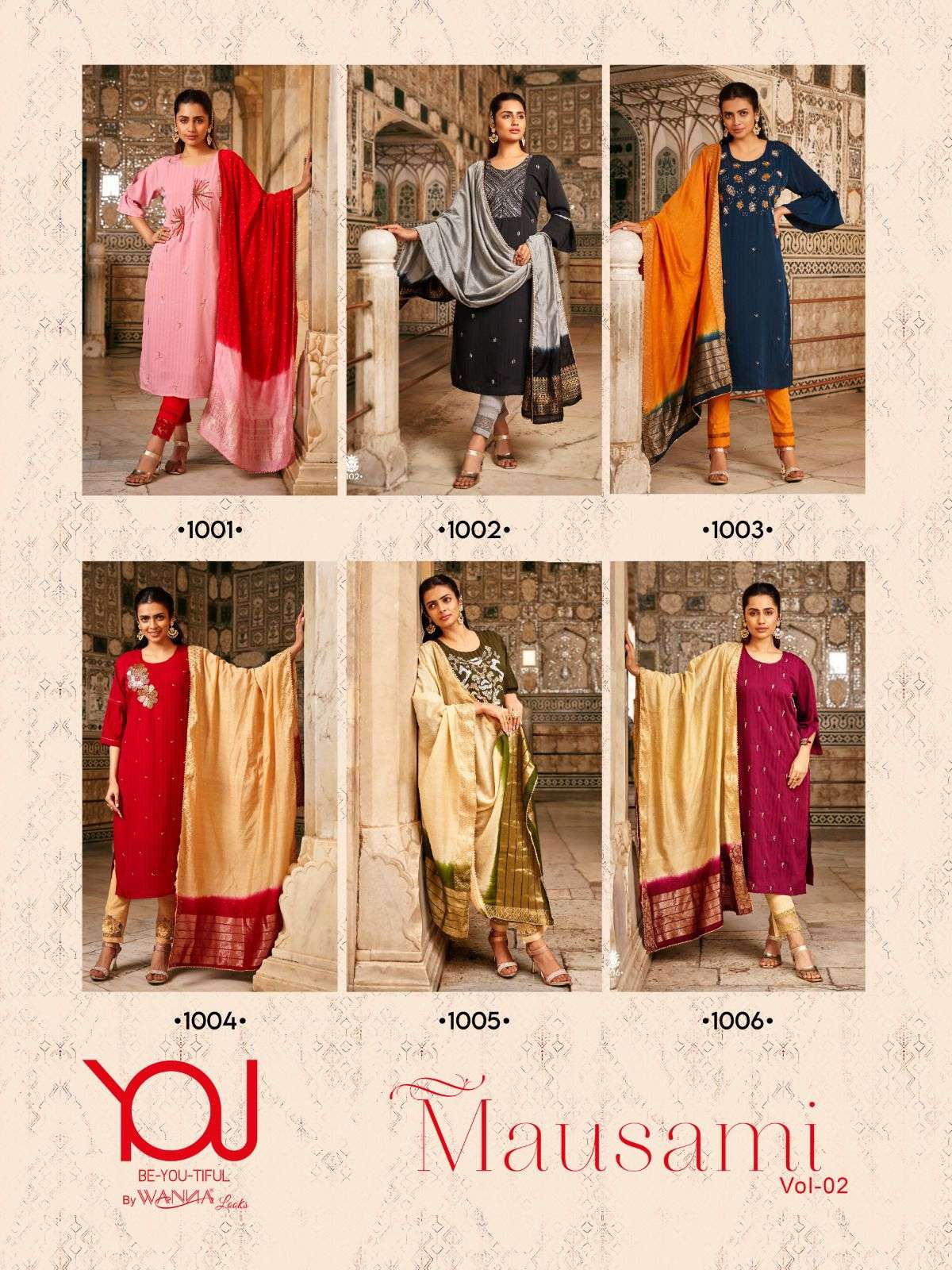 Wanna Mausami Vol 2 Rayon Viscose Kurti Pant With Dupatta On Wholesale