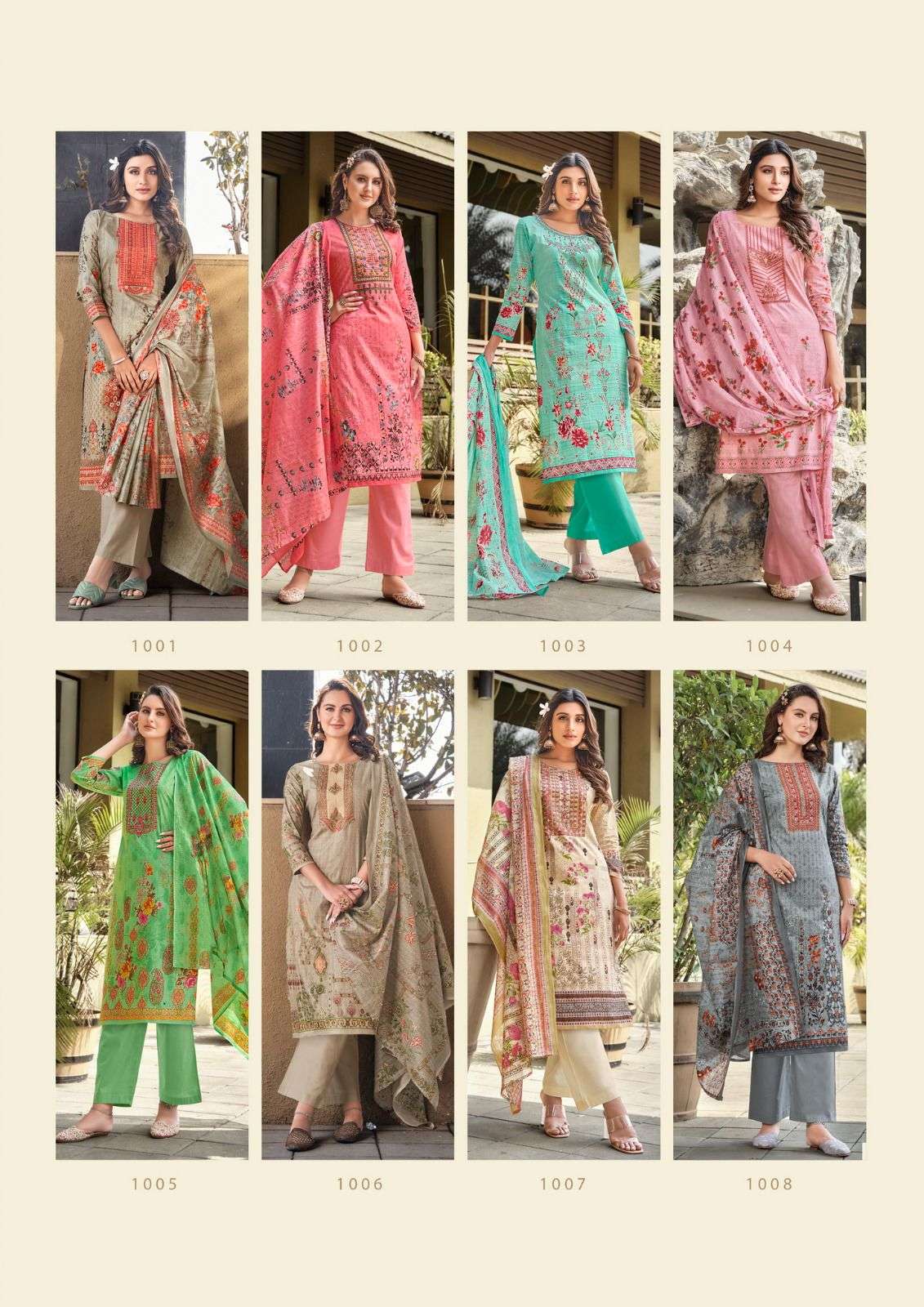 Yashika Trends Muskan Heavy Cotton Karachi Print Self Embroidery On Wholesale