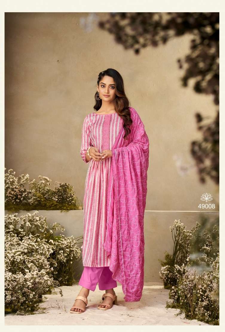 Zara Blossom 12  Blossom Cotton Print On Fancy Embroidery On Wholesale