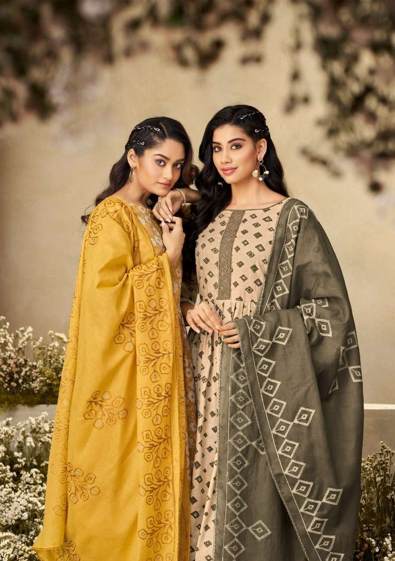 Zara Blossom 12  Blossom Cotton Print On Fancy Embroidery On Wholesale
