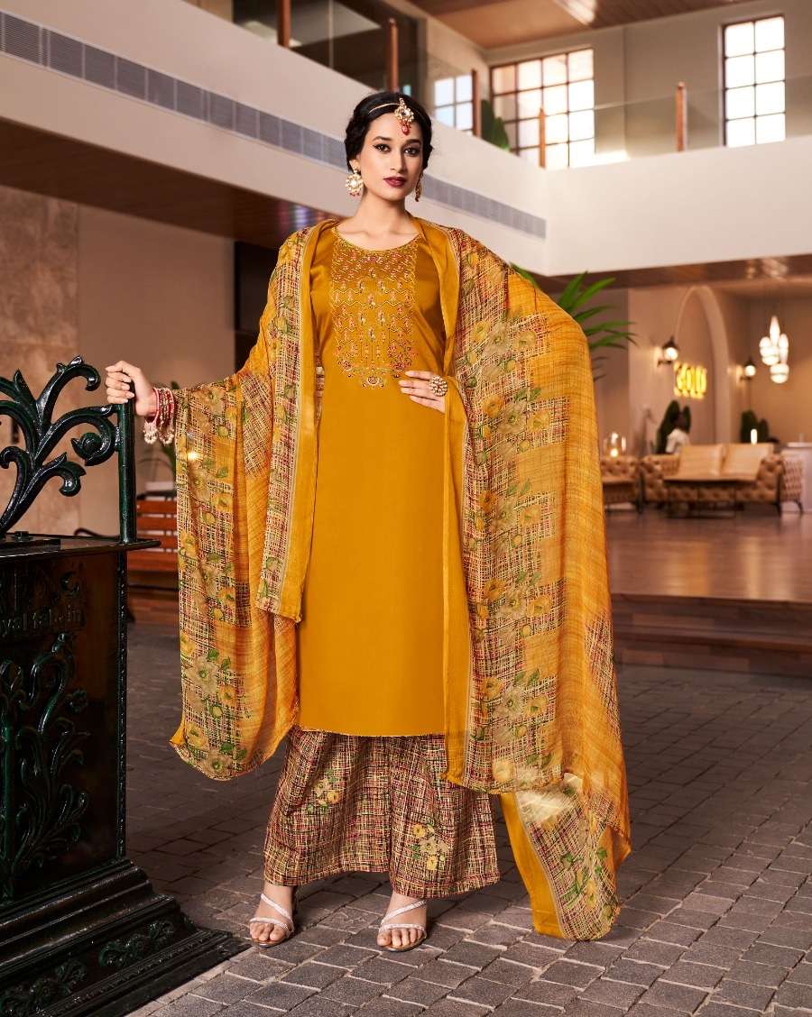Alok Zulfat Designer Suit Mohak Pure Heavy Jam Cotton With Heavy Embroidery Work On Wholesale