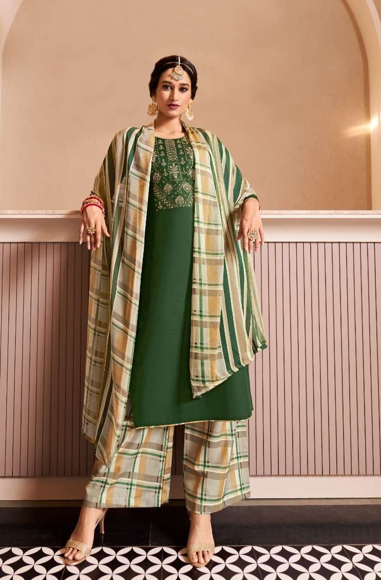 Alok Zulfat Designer Suit Mohak Pure Heavy Jam Cotton With Heavy Embroidery Work On Wholesale