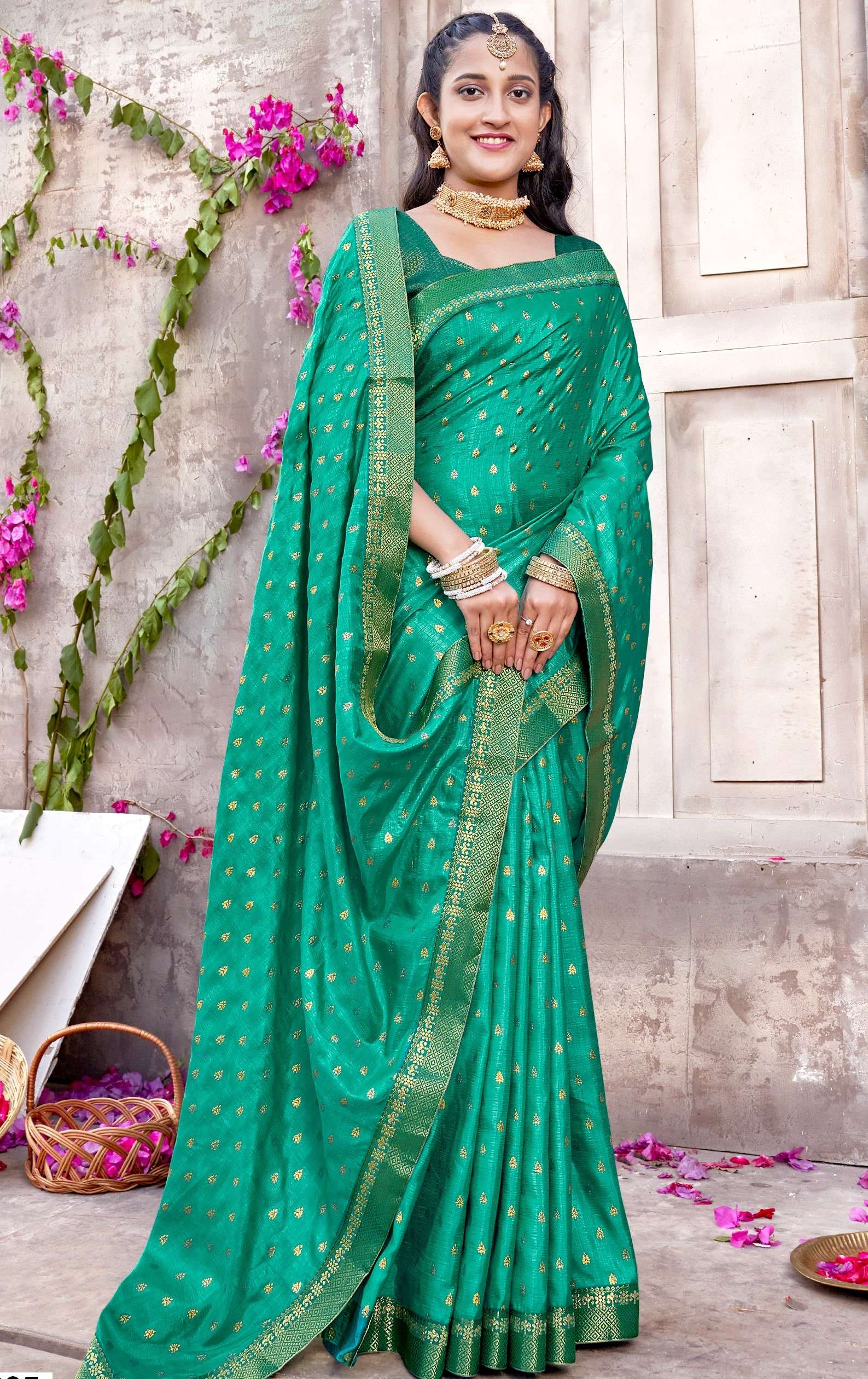  Mahotsav Juhi Vol 2 Designer Vichitra Silk Saree On Wholesale