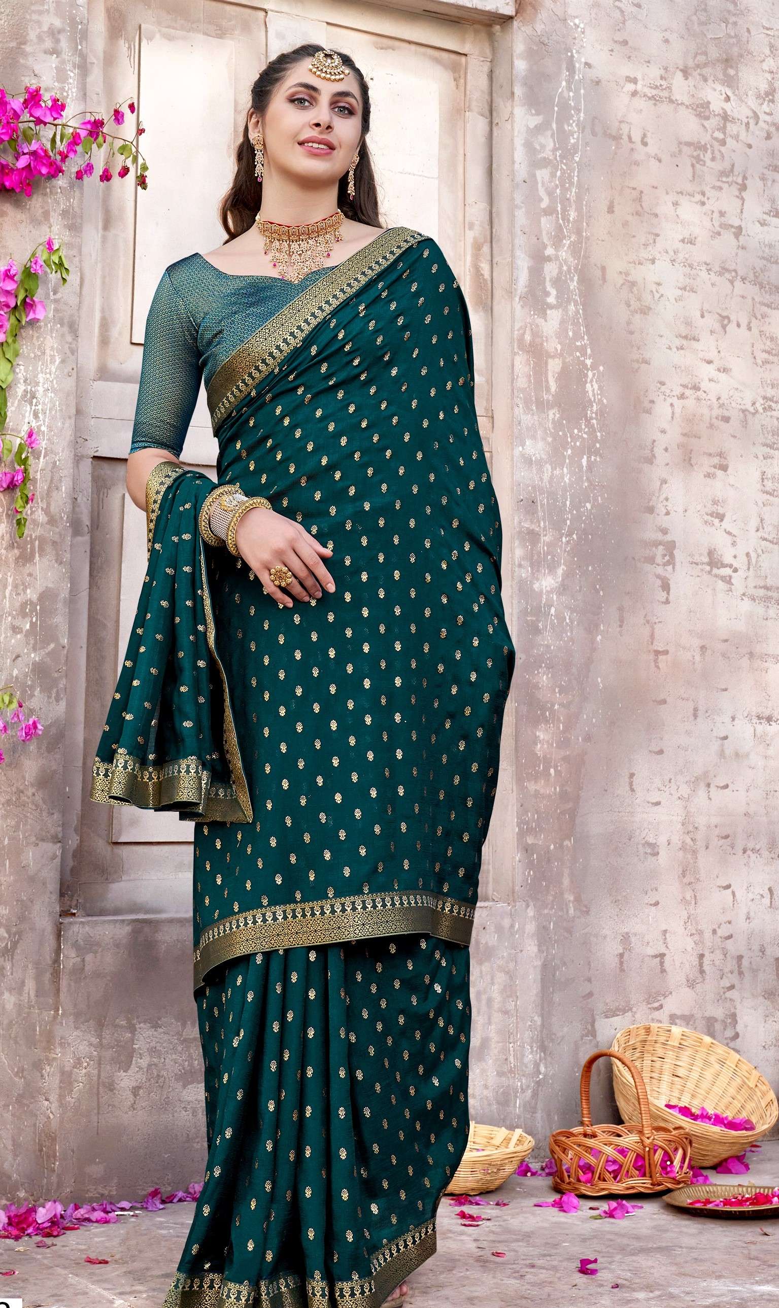  Mahotsav Juhi Vol 2 Designer Vichitra Silk Saree On Wholesale