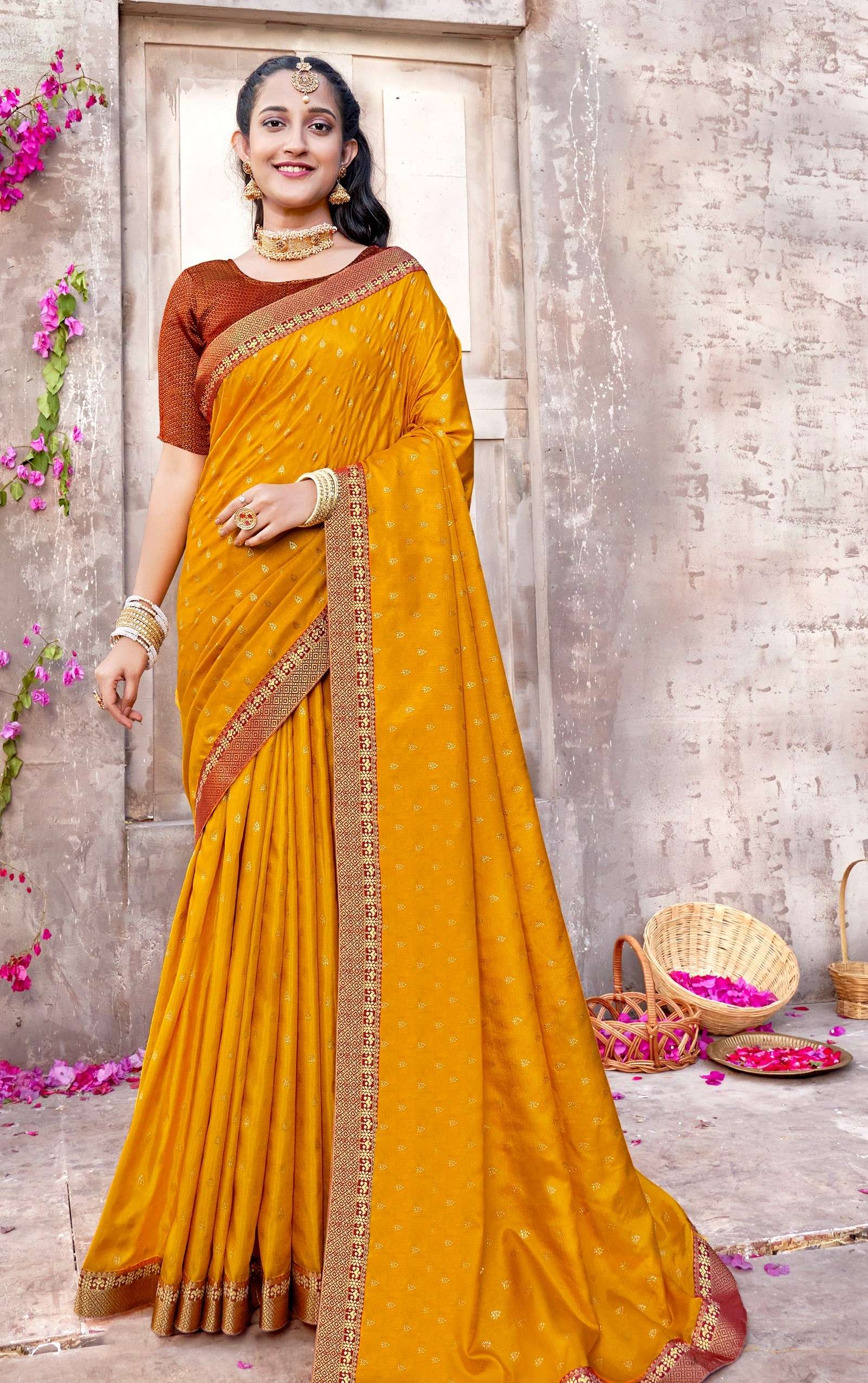  Mahotsav Juhi Vol 2 Designer Vichitra Silk Saree On Wholesale